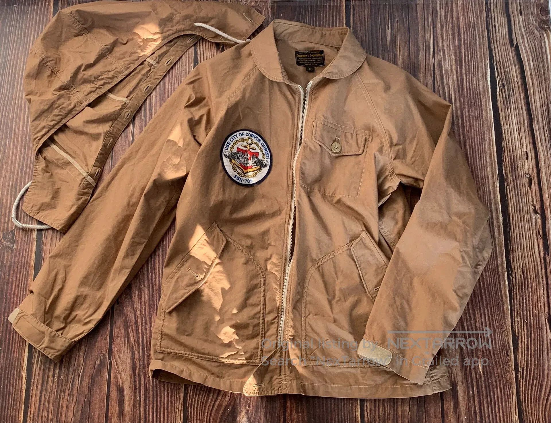 Pherrow's naval deck shirt with detachable hood. Size US M / EU 48-50 / 2 - 1 Thumbnail