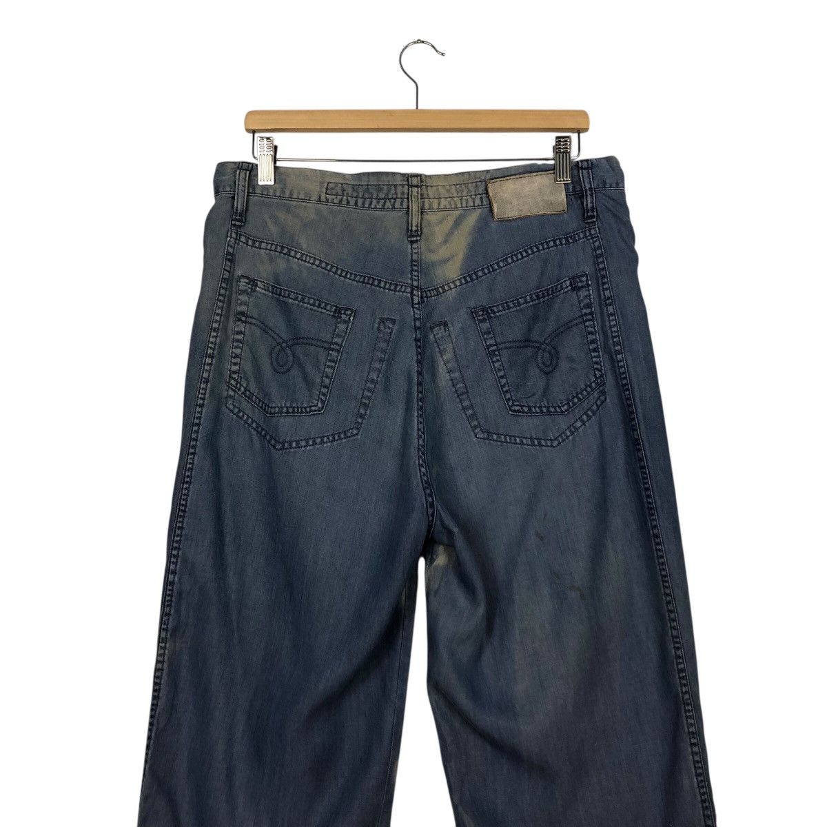 Marithe + Francois Girbaud French Workwear Blue Wide Pants – Marthe Girbaud Size 32" / US 10 / IT 46 - 11 Thumbnail