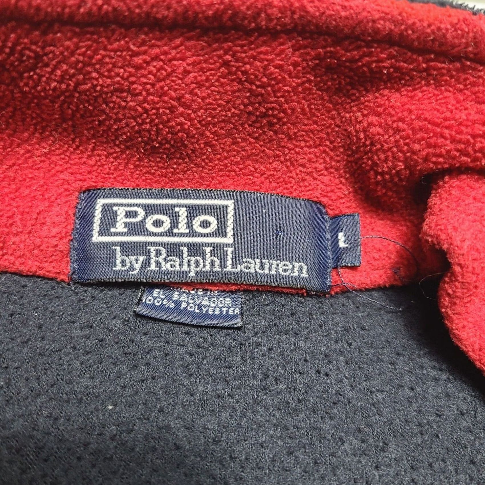 Polo Ralph Lauren VINTAGE Polo Ralph Lauren Men Blue 1/4 Zip Teddy Fleece Red Pony Size Large Sweater Zipper Logo Embroidered Long Sleeve Mock Neck 100% Polyester Size US L / EU 52-54 / 3 - 4 Thumbnail