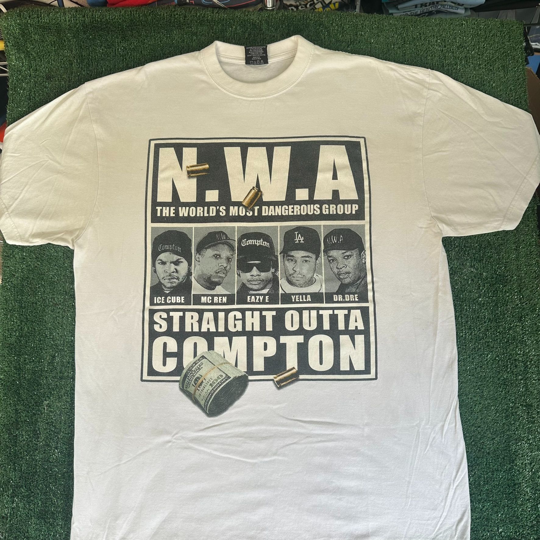 Rap Tees Vintage 90s NWA Hip Hop T-Shirt Compton Gangsta Rap Tee Size US XXL / EU 58 / 5 - 1 Thumbnail