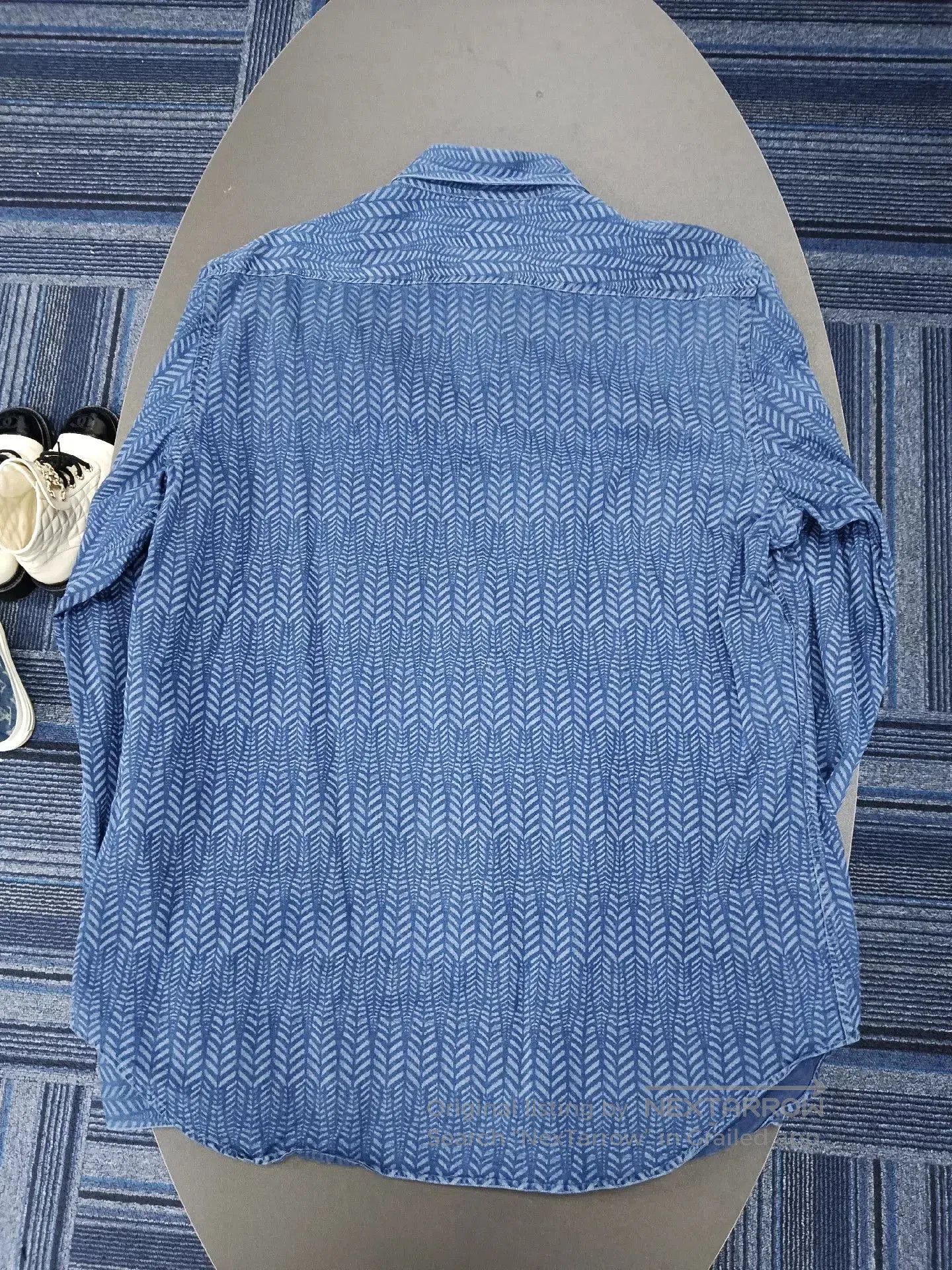 Tod's tod's blue long sleeve patterned shirt. Size US L / EU 52-54 / 3 - 2 Thumbnail