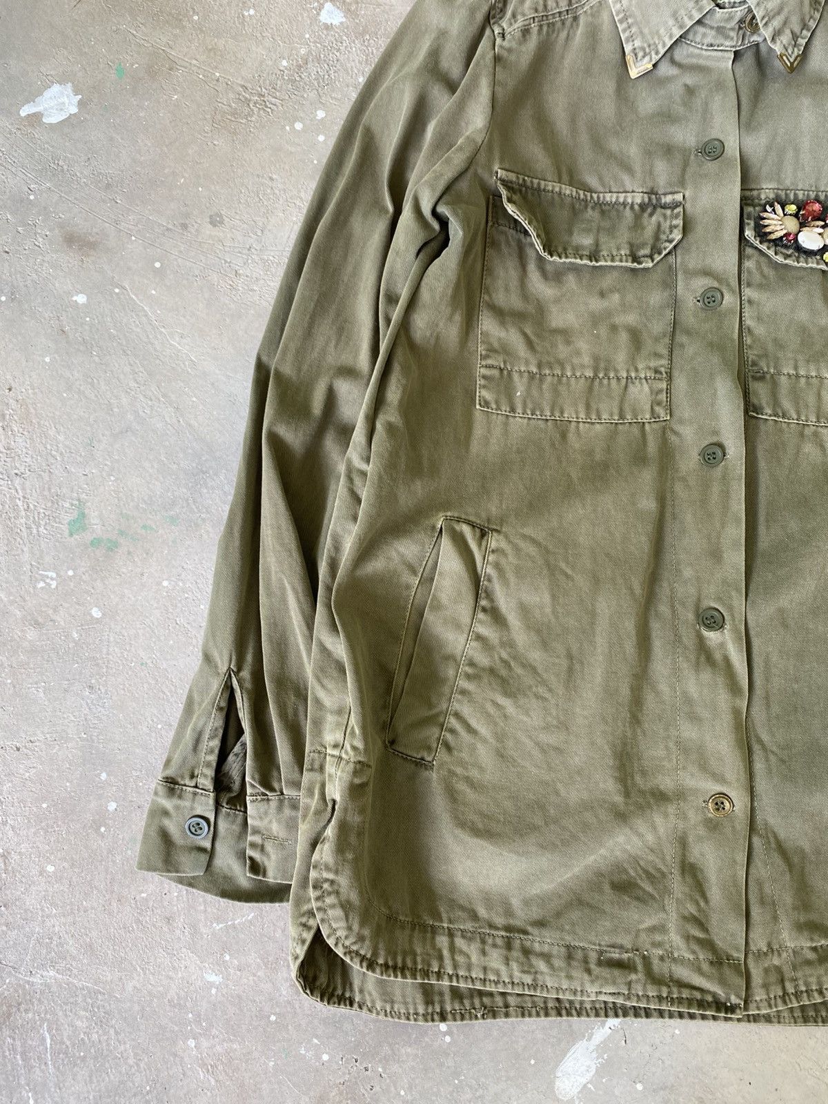 Zara Zara Trafaluc Embellished Military Utility Jacket Size M / US 6-8 / IT 42-44 - 4 Thumbnail