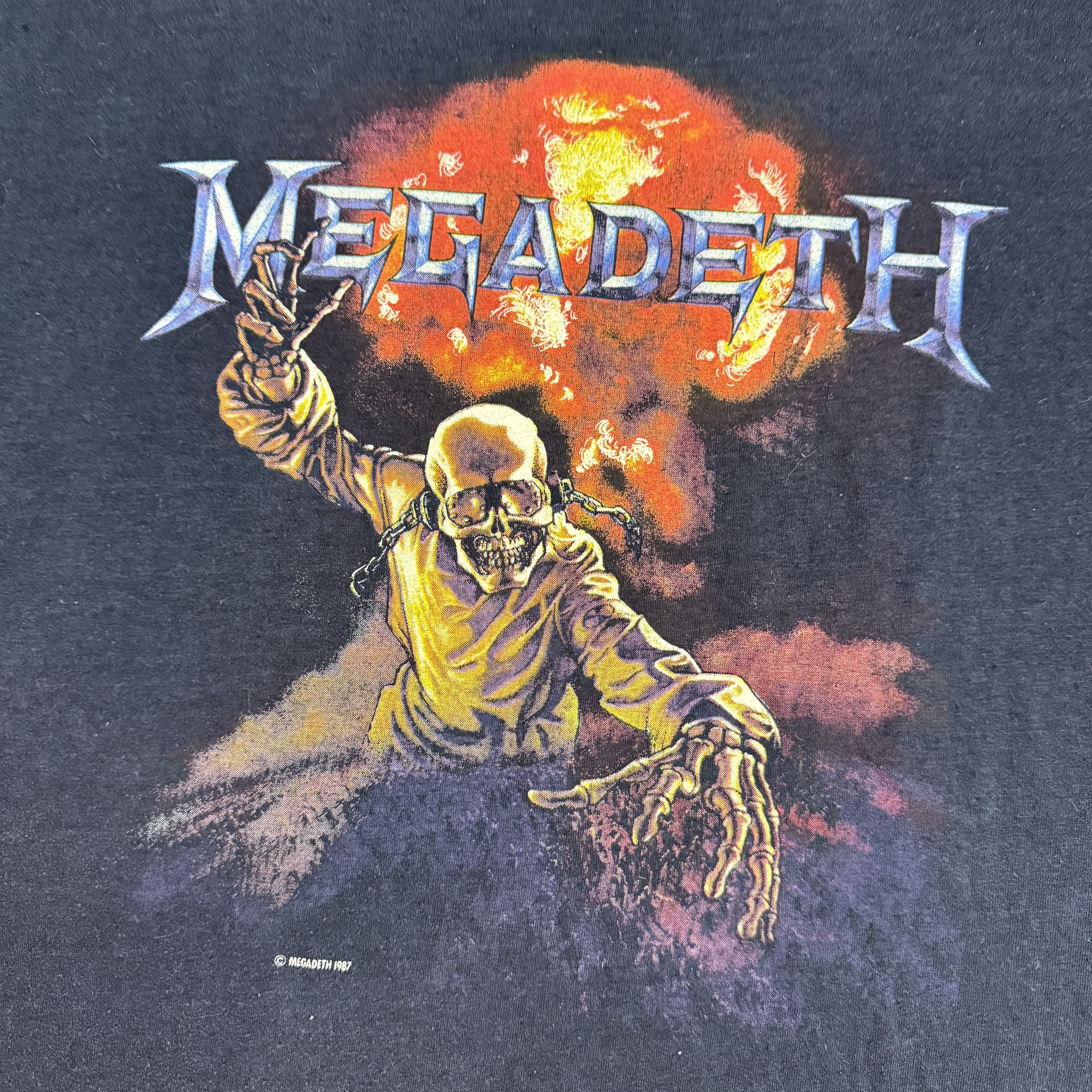 Band Tees × Vintage 1987 MEGADETH Vic Rattlehead Speed Metal Definition Band Tee Size US XL / EU 56 / 4 - 2 Thumbnail