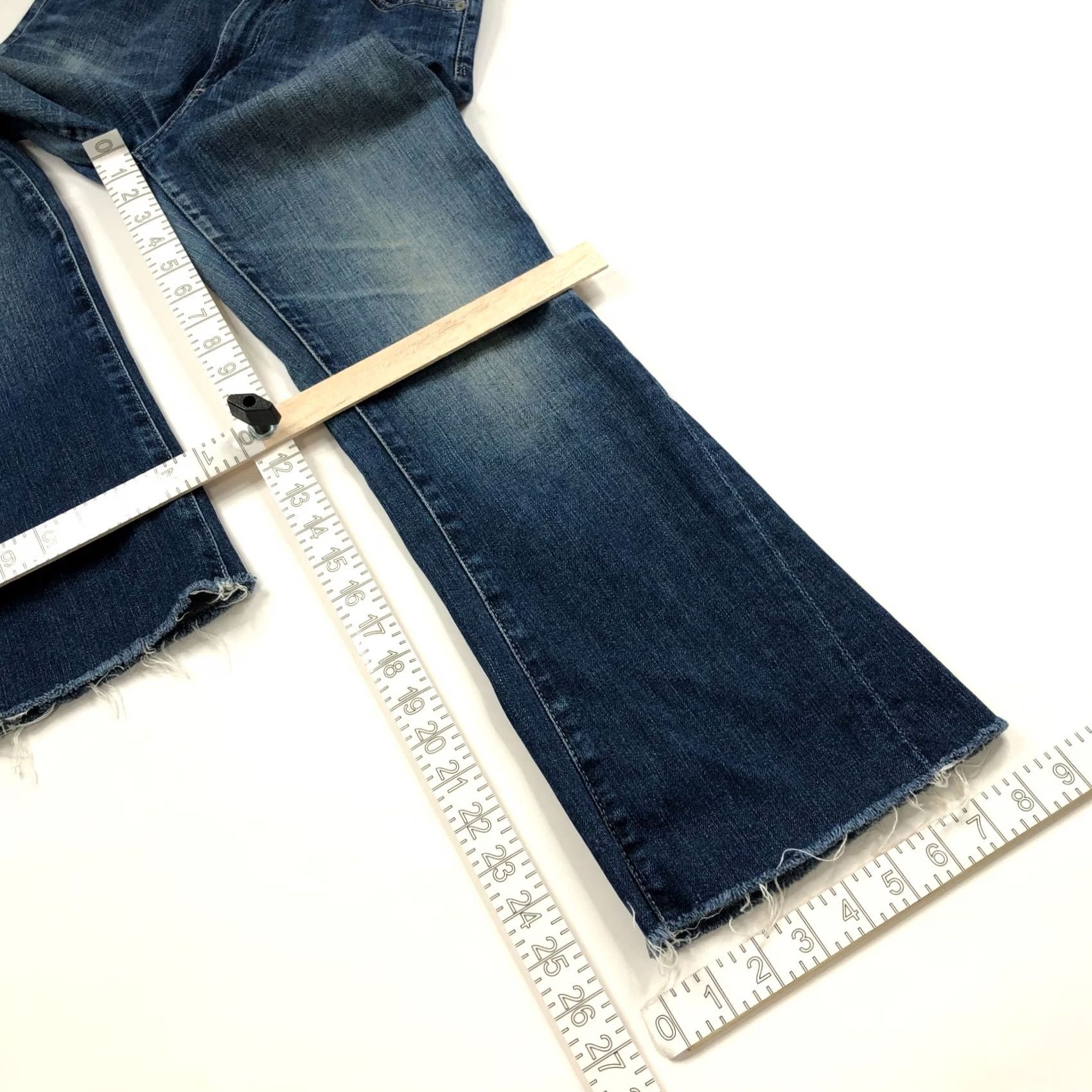 Vintage AG Adriano Goldschmied The Quinne High Rise Cropped Kick Flare Jeans 26 (Fits 27W 26L) Women Regular Blue 5-Pocket Denim Slim Stretch Vintage No Size ONE SIZE - 4 Thumbnail
