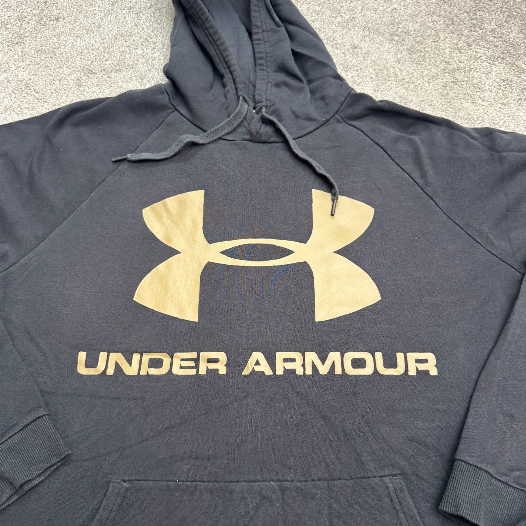 Under Armour Under Armour Hoodie Pullover Graphic Sweatshirt Men 2XL Black Fleece Activewear Size US XXL / EU 58 / 5 - 3 Thumbnail