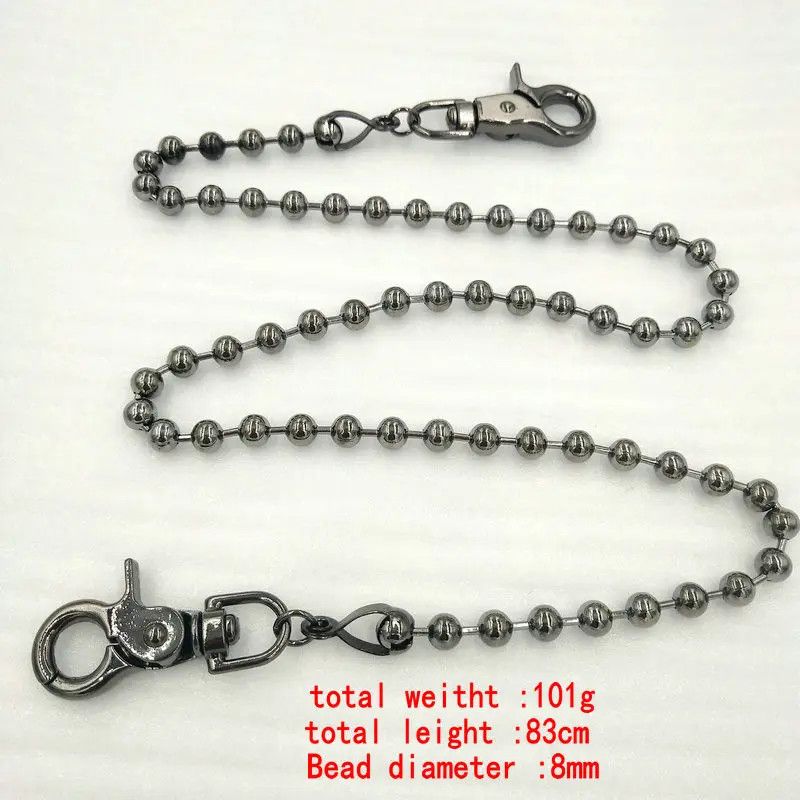 Jean Vint Street Punk Round Chain Retro Stylish Size ONE SIZE - 3 Thumbnail