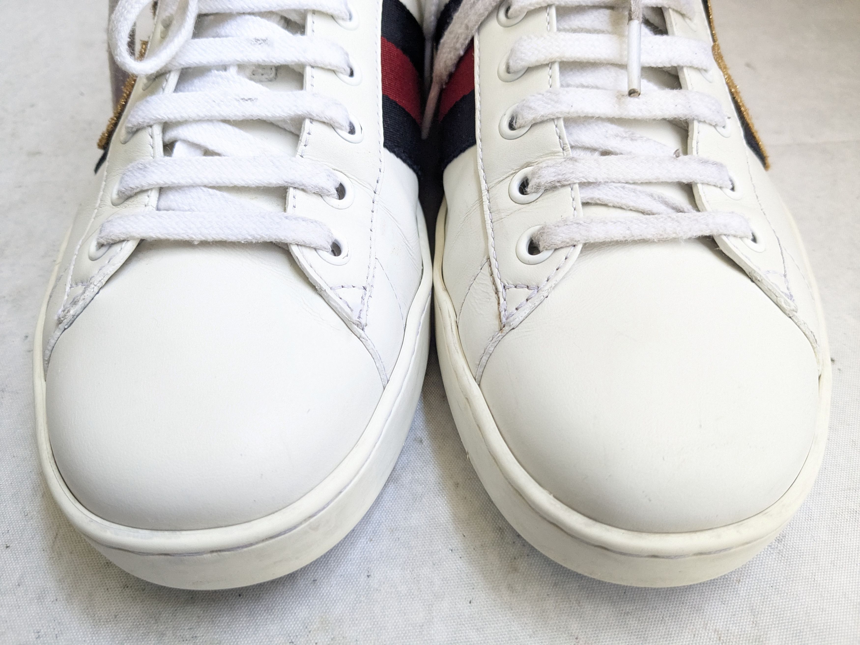 Gucci Gucci Ace Sneakers Loved 8.5 White Low Tops Leather Size US 8.5 / EU 41-42 - 4 Thumbnail