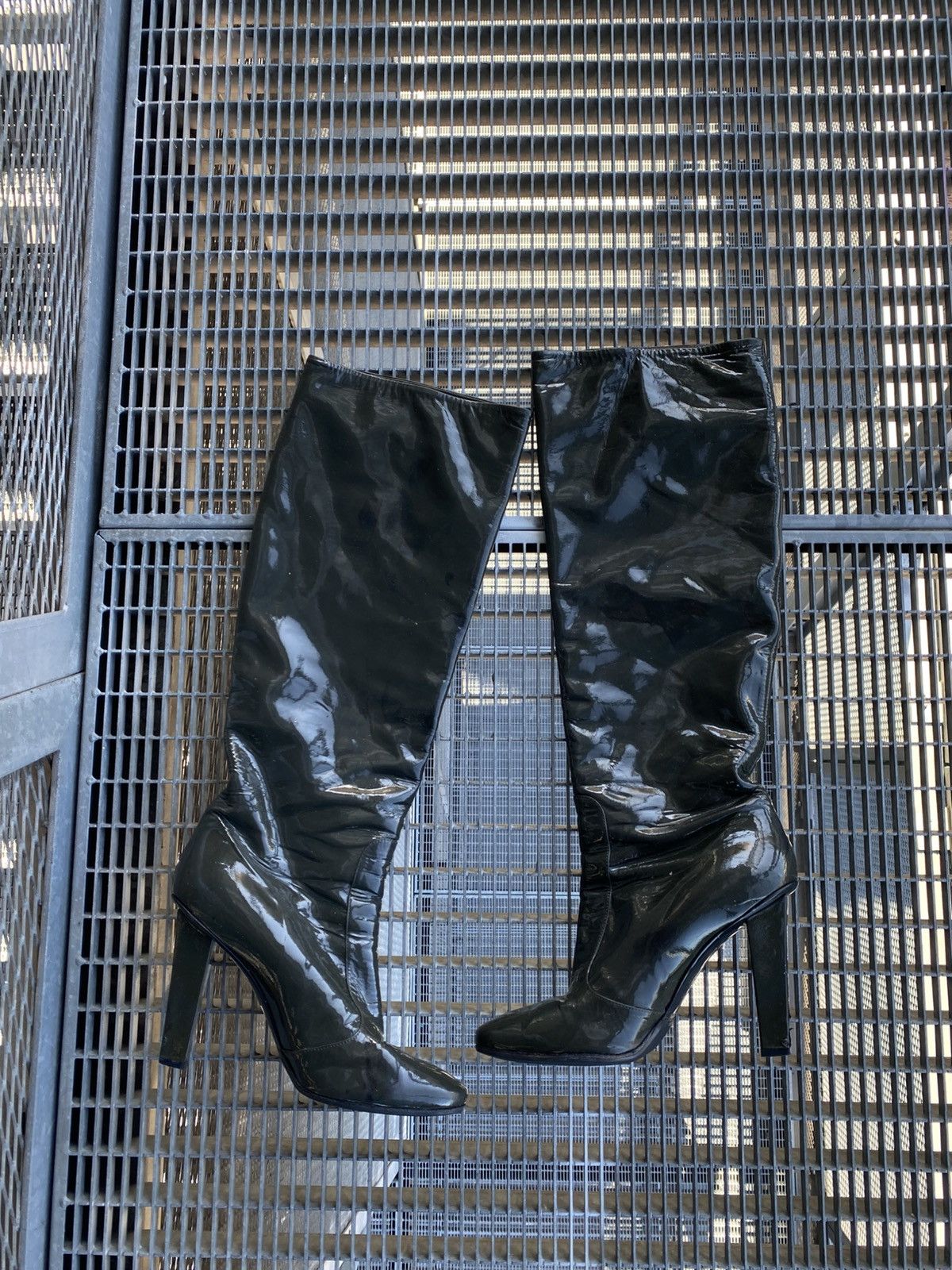 Jimmy Choo Jimmy Choo Latex Knee Length Boots Heels Size US 9.5 / IT 39.5 - 1 Thumbnail