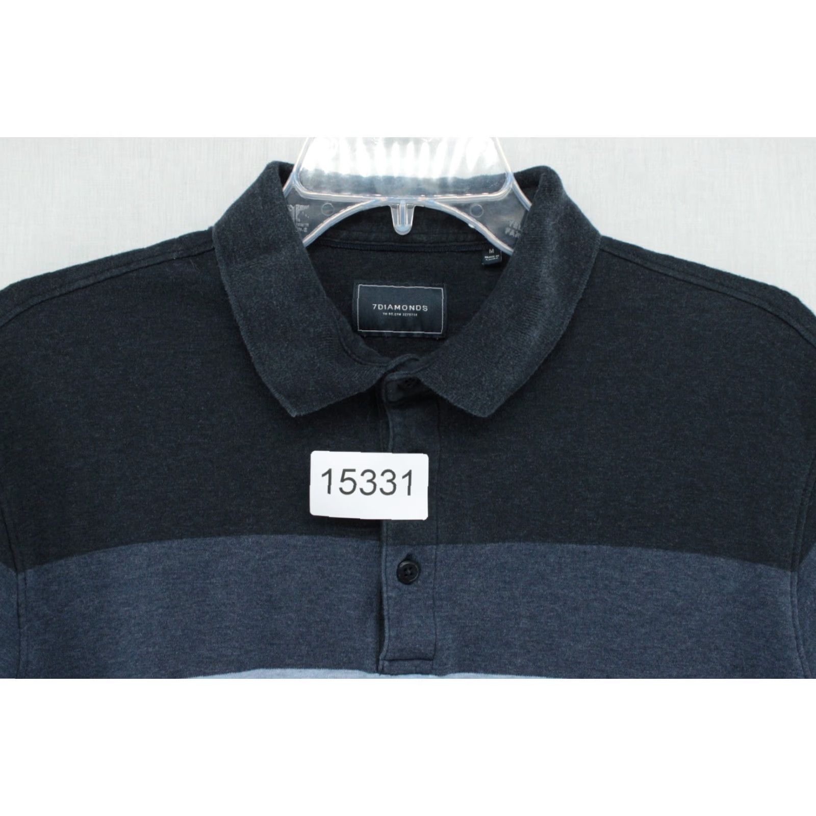 Vintage 7 Diamonds Polo Shirt Men’s Medium Blue Striped Short Sleeve 100% Cotton Preppy Size US M / EU 48-50 / 2 - 6 Thumbnail