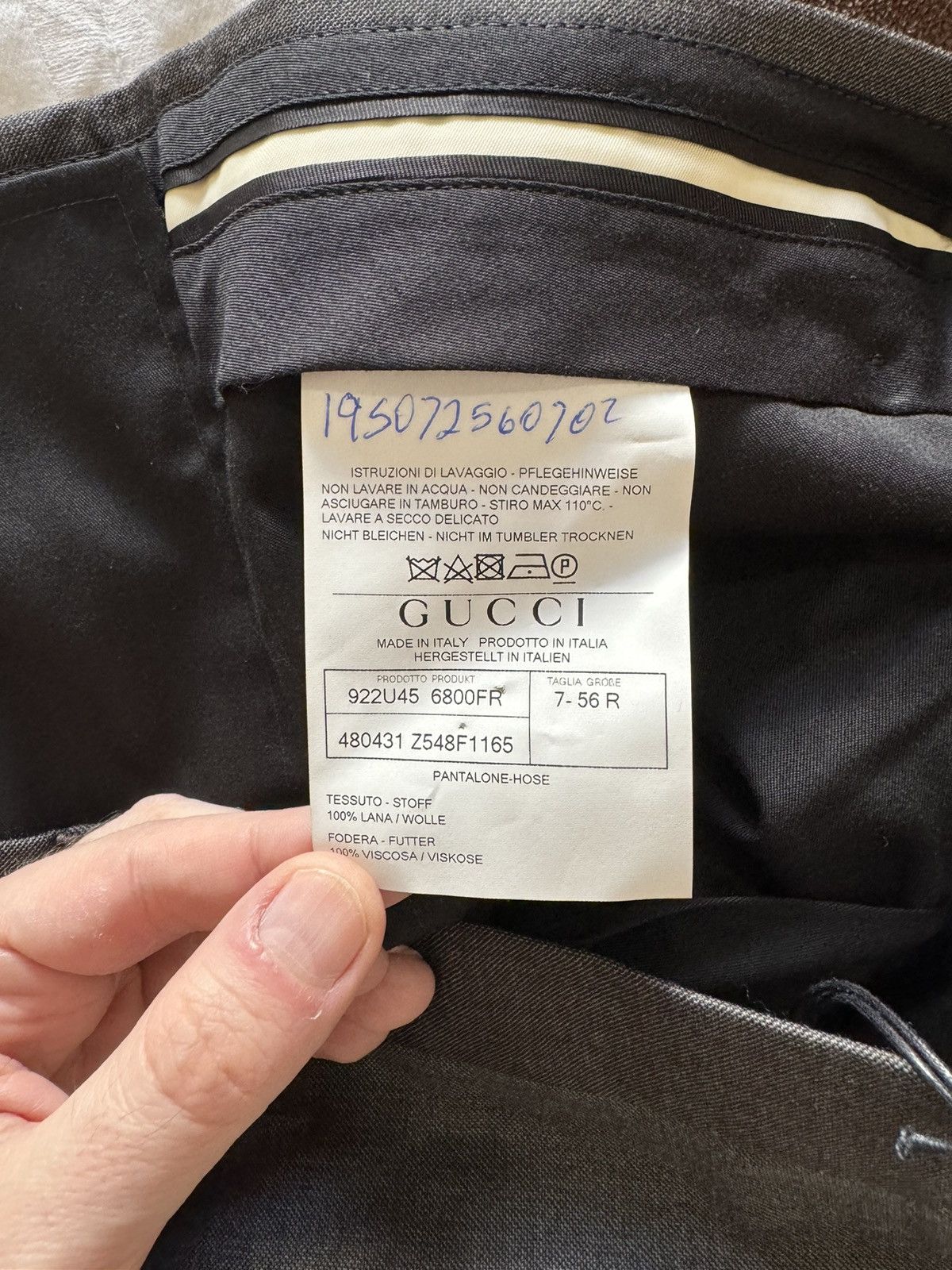 Gucci NWT Gucci Gray trousers Size 38R - 5 Thumbnail