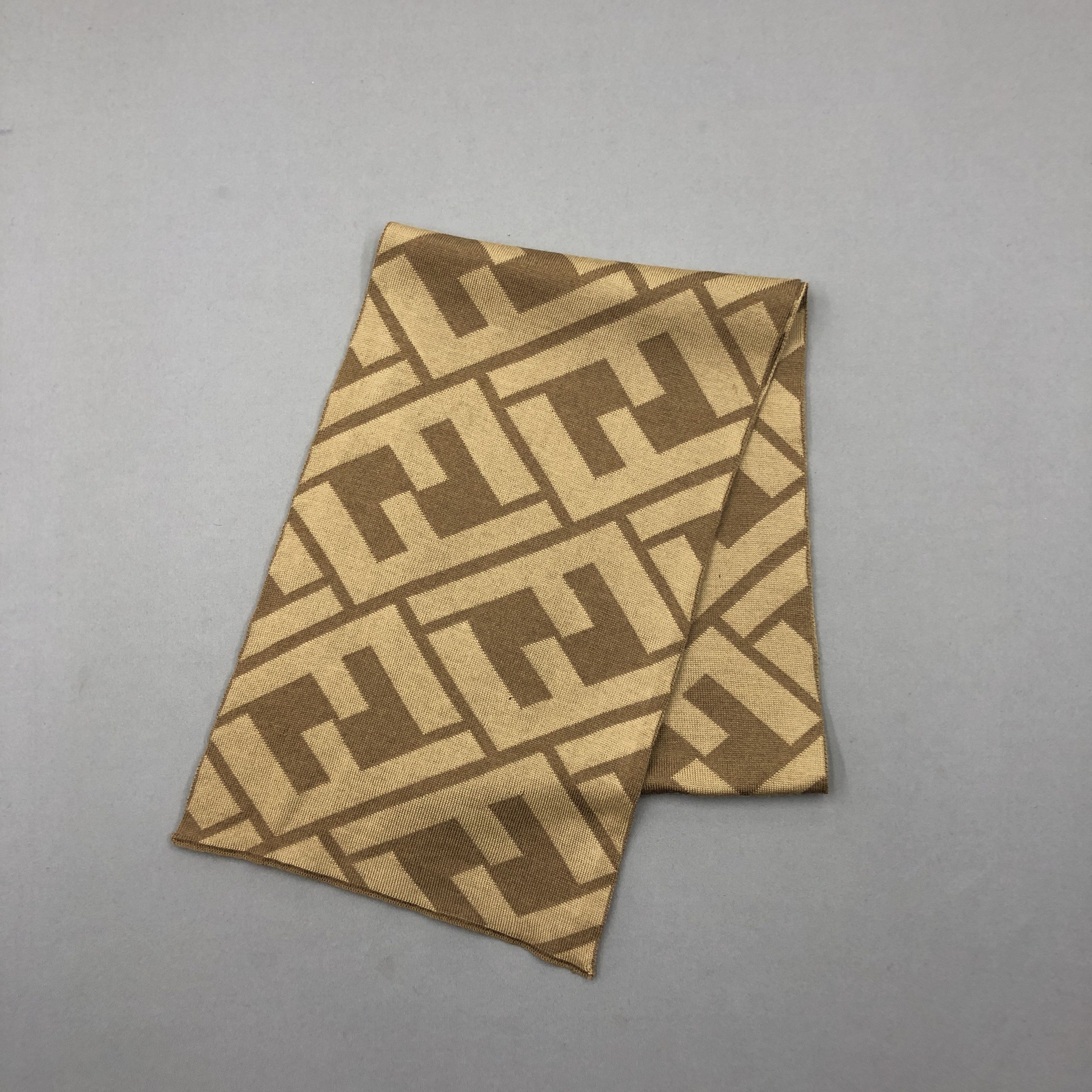 Fendi Vintage Fendi Scarf Fendi Zucca FF Monogram Wool Scarves Size ONE SIZE - 3 Thumbnail