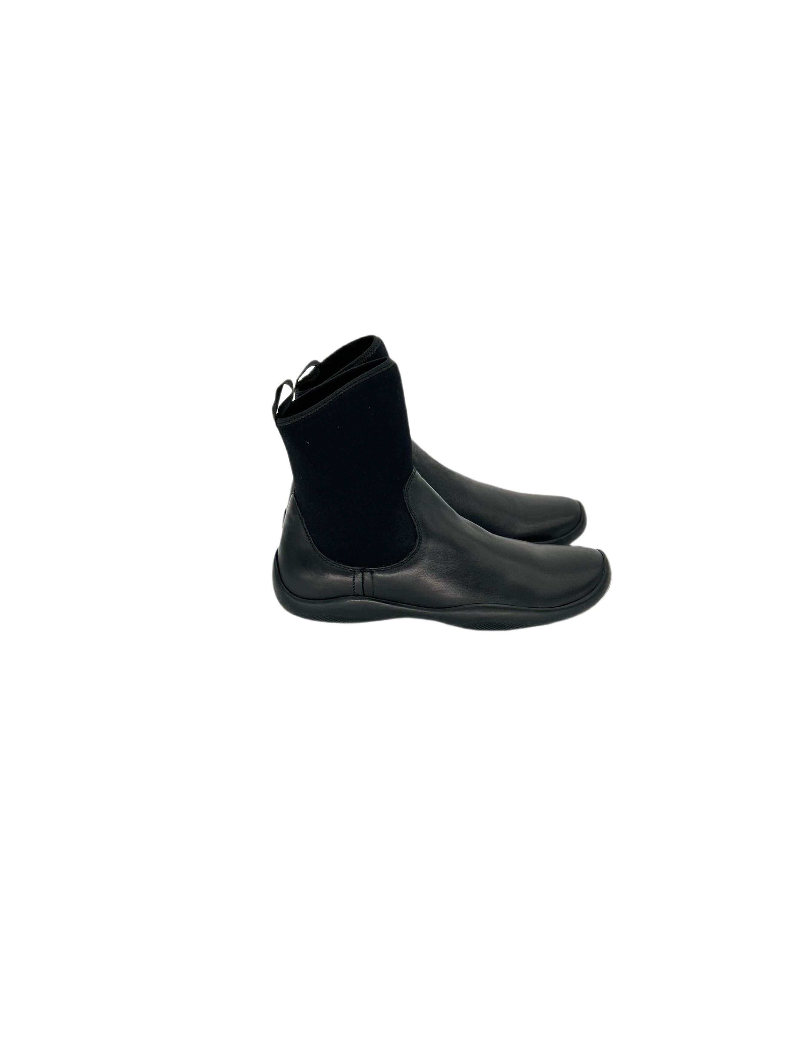 Prada Prada Linea Rossa Black Hybrid Chelsea Boot WithNeopreneSock Size US 6 / EU 39 - 2 Thumbnail