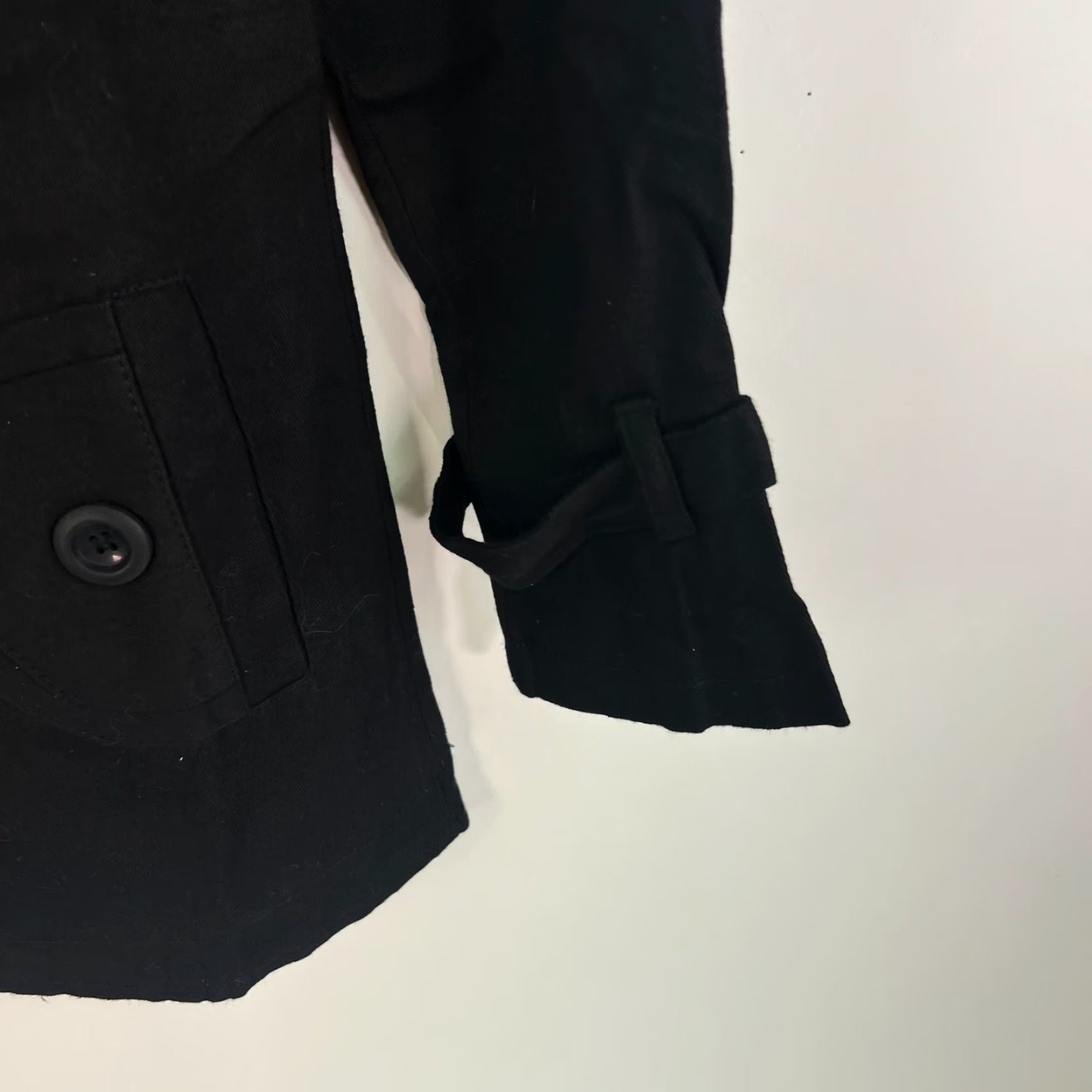 Max Mara Max Mara Double Breasted Short Trench Coat Womens Jr Size L Black Size 36" / US 14 / IT 50 - 3 Thumbnail