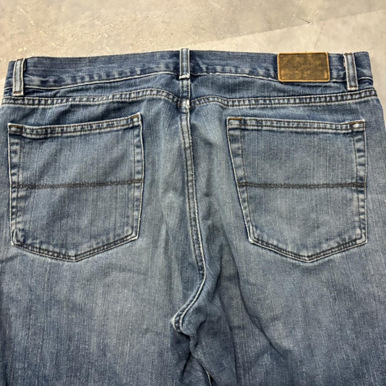 Japanese Brand × Vintage Crazy Vintage Y2K/2000s Grunge Dark Wash Essential Denim Jeans! Size US 34 / EU 50 - 7 Thumbnail
