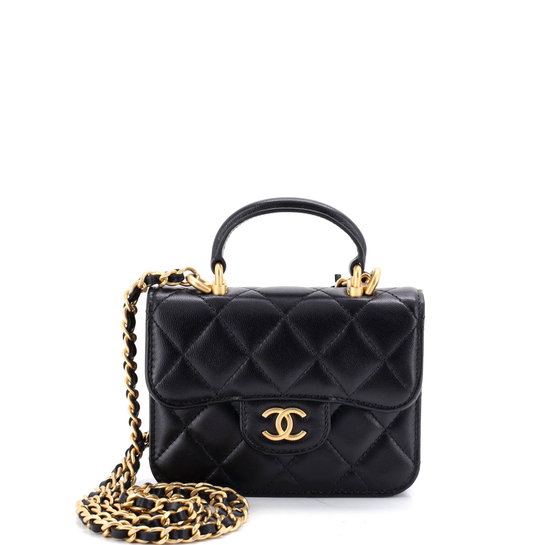 Chanel Top Handle Flap Coin Purse with Chain Size ONE SIZE - 1 Thumbnail