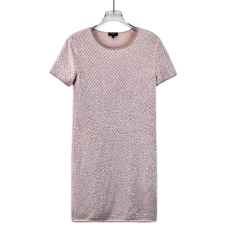 Chanel Chanel Pink Silk Dress Size XS 0089 Size XS / US 0-2 / IT 36-38 - 1 Thumbnail