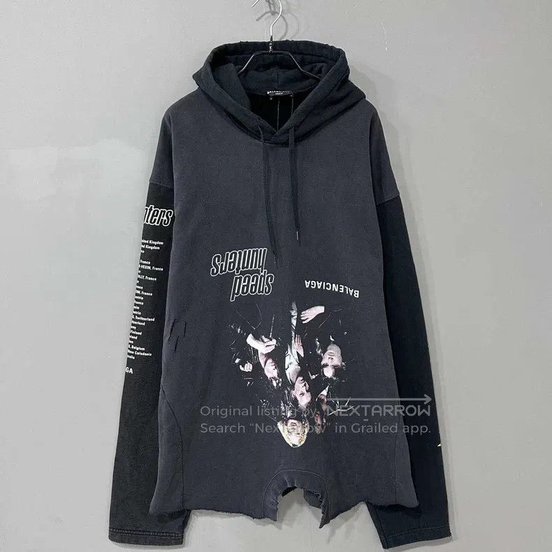 Balenciaga Balenciaga Inverted Portrait Lightning Hoodie Size US M / EU 48-50 / 2 - 1 Thumbnail