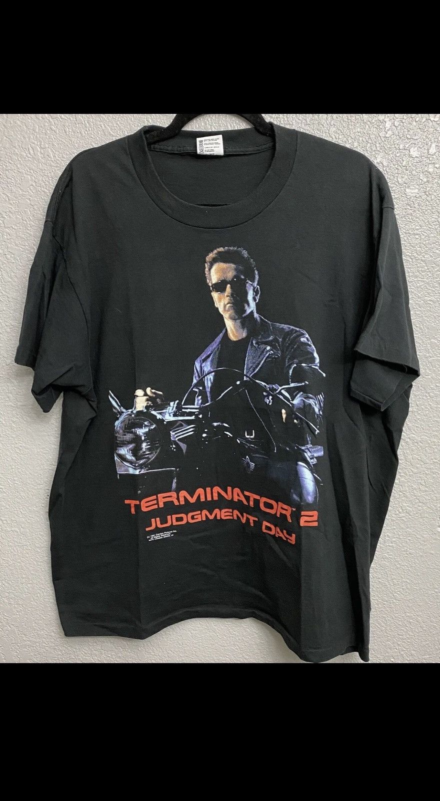 image of Anvil VTG 90's Terminator 2 Judgement Day Movie Promo Shirt Size XL in Black, Men's