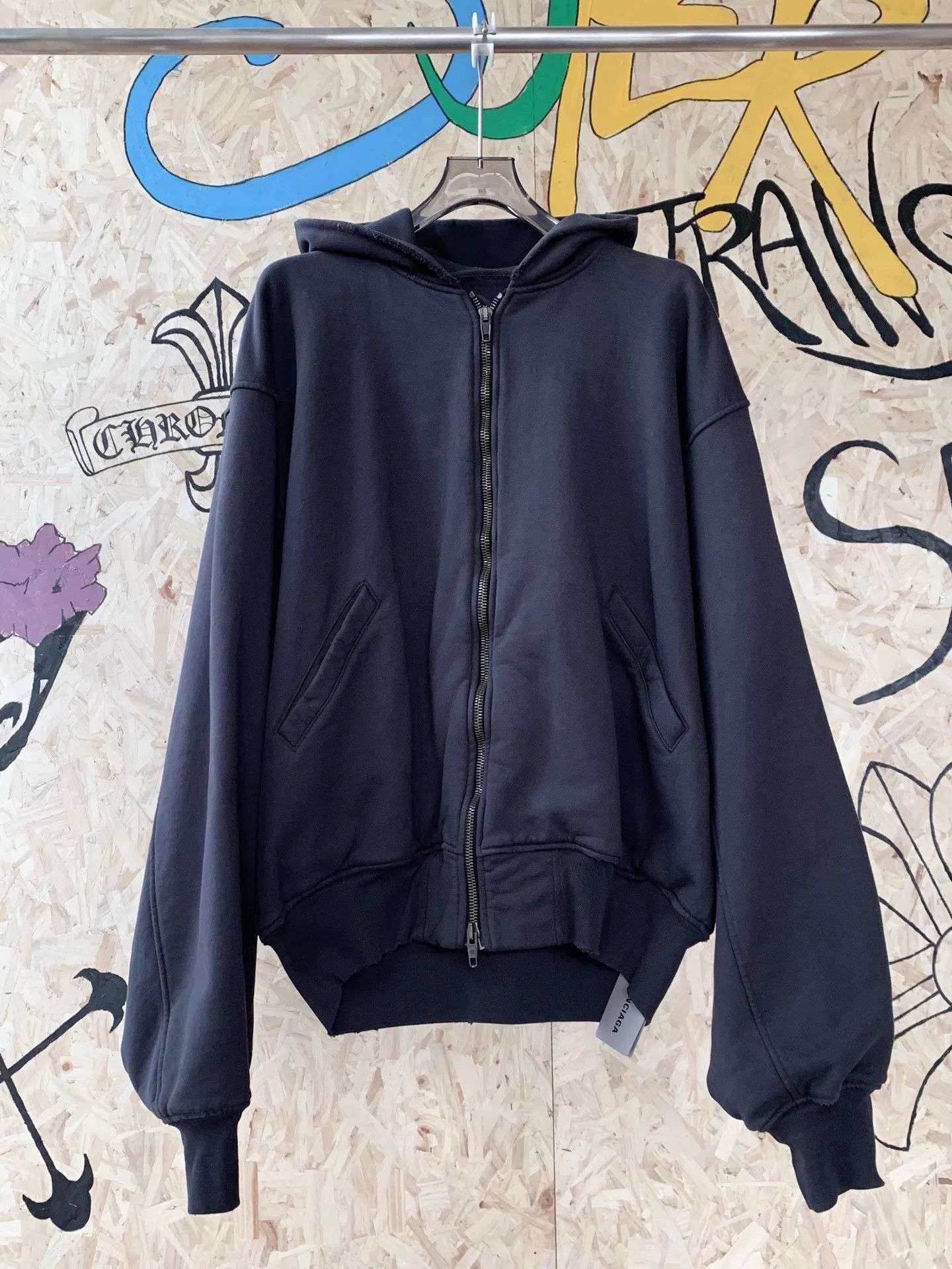 Balenciaga Balenciaga 24FW Reversed Logo Zip Hoodie S Size US S / EU 44-46 / 1 - 1 Thumbnail