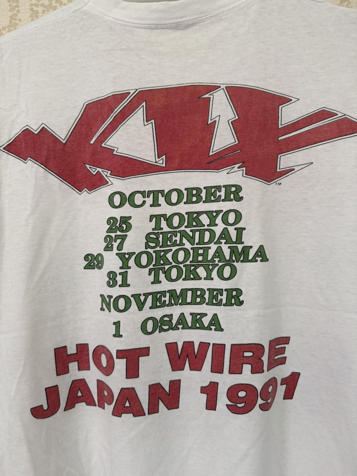 Band Tees × Vintage Vintage KIX JAPAN TOUR 1991 PS01 Size US L / EU 52-54 / 3 - 6 Thumbnail