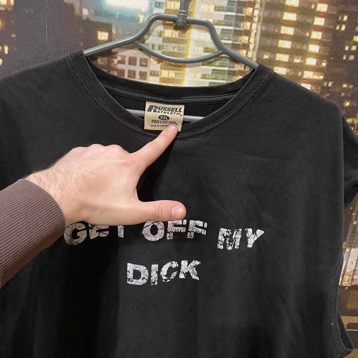 Band Tees OPIUM TANK TOP HUMOR GET OFF MY DICK PENIS FADE PORNO STAR Size US XXL / EU 58 / 5 - 6 Thumbnail