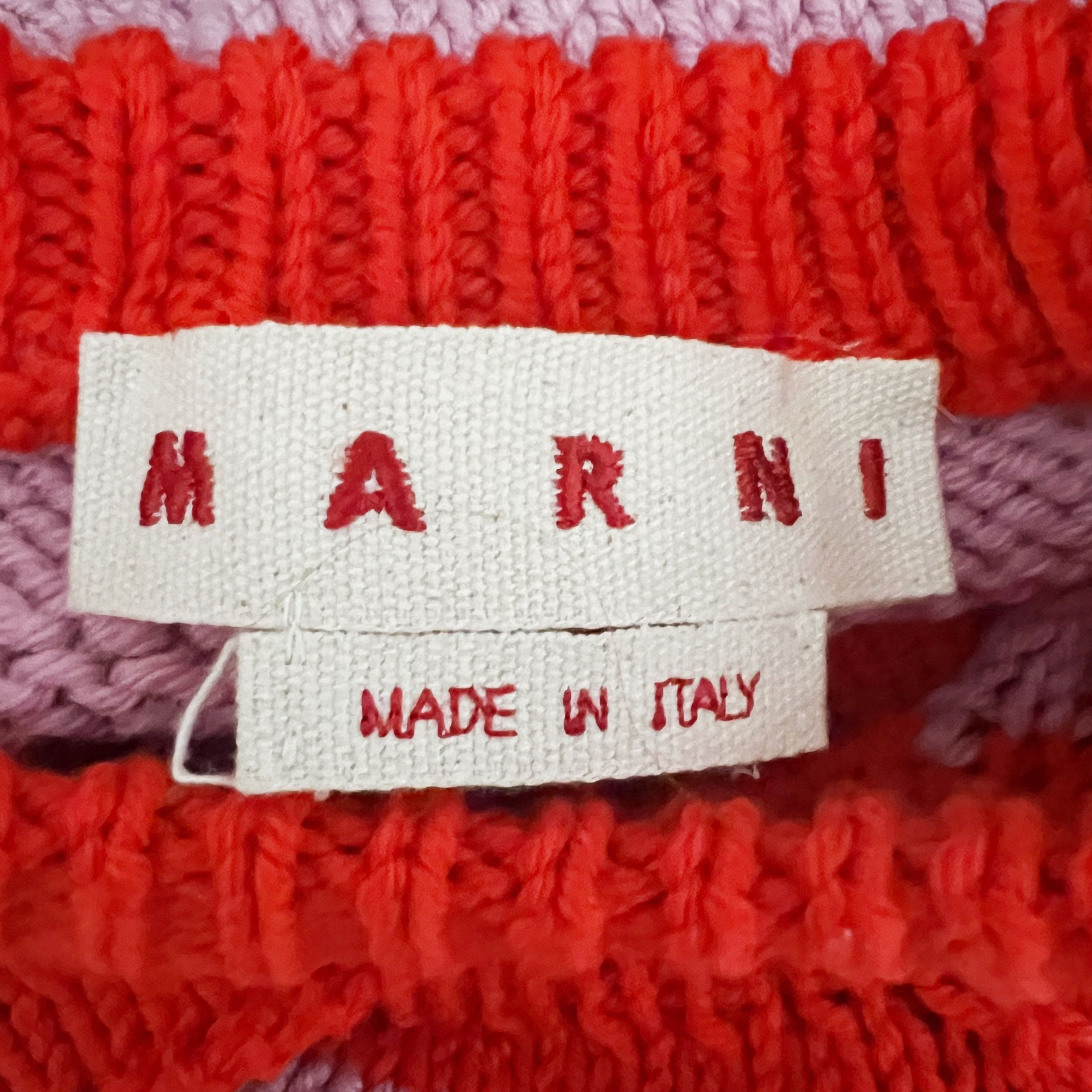 Marni Marni Made In Italy Cropped Cutout Striped Wool Size S / US 4 / IT 40 - 2 Thumbnail