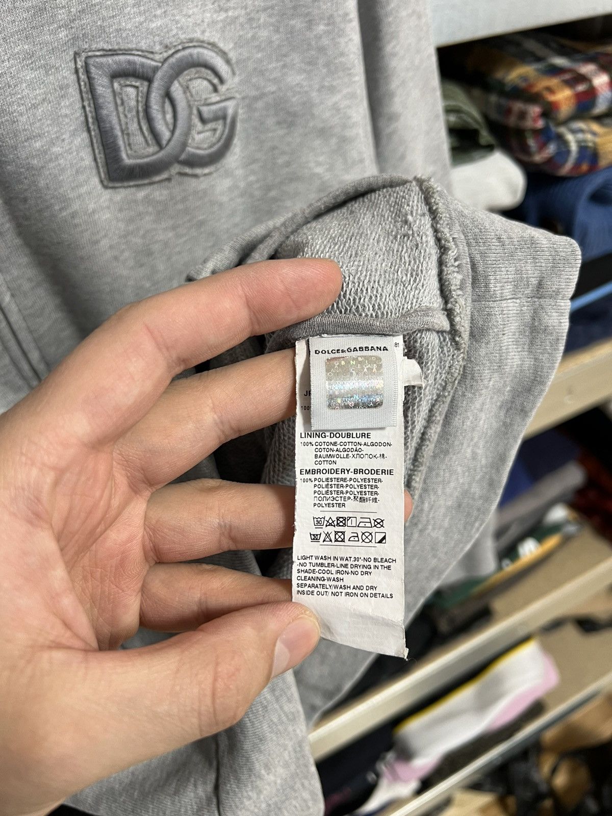 Dolce & Gabbana Dolce & Gabbana Zip Up Hoodie Gray Size XS Pullover Size XS / US 0-2 / IT 36-38 - 5 Thumbnail
