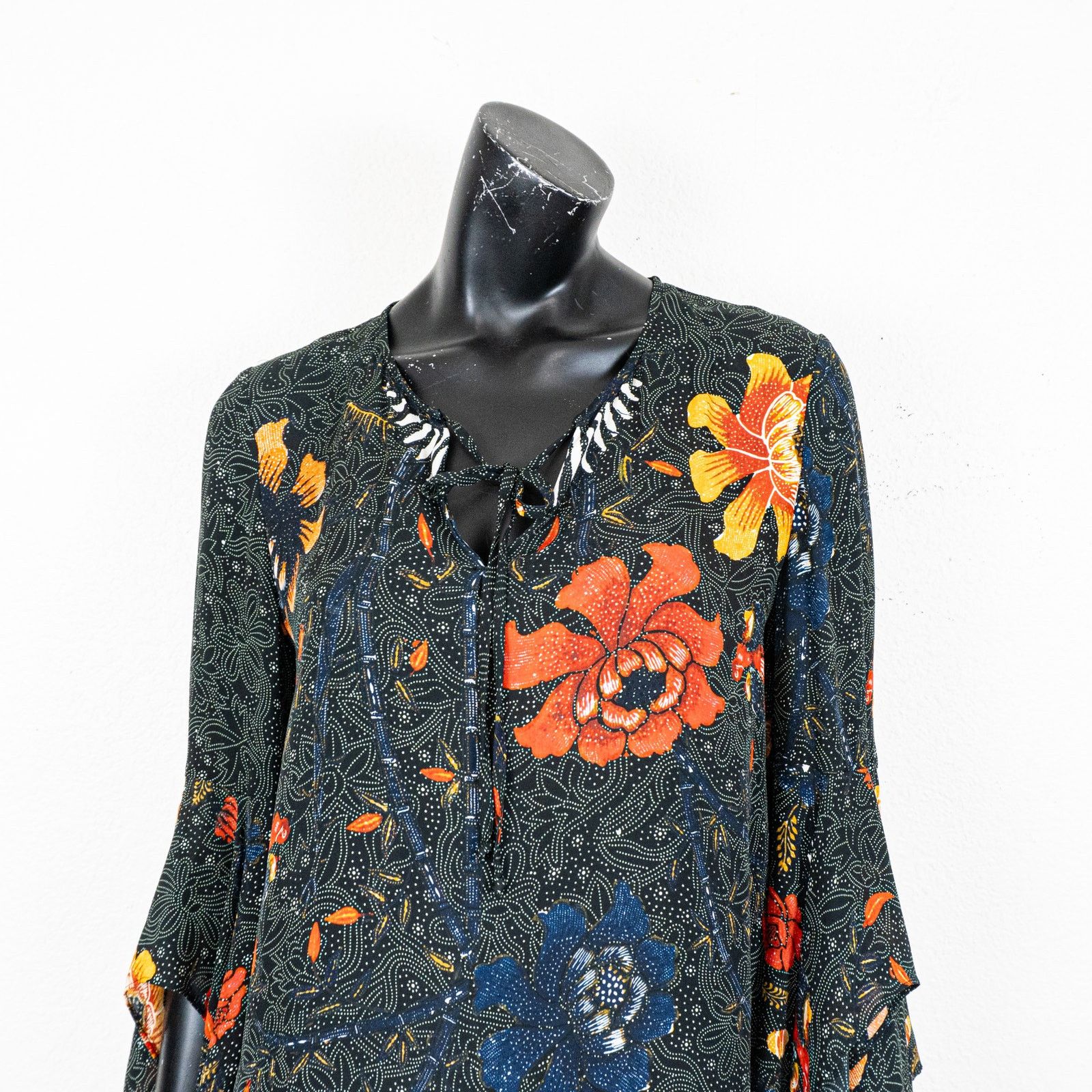 KOBI HALPERIN Kobi Halperin Rubie Floral Silk Blouse Boho bell sleeve Size S / US 4 / IT 40 - 9 Thumbnail