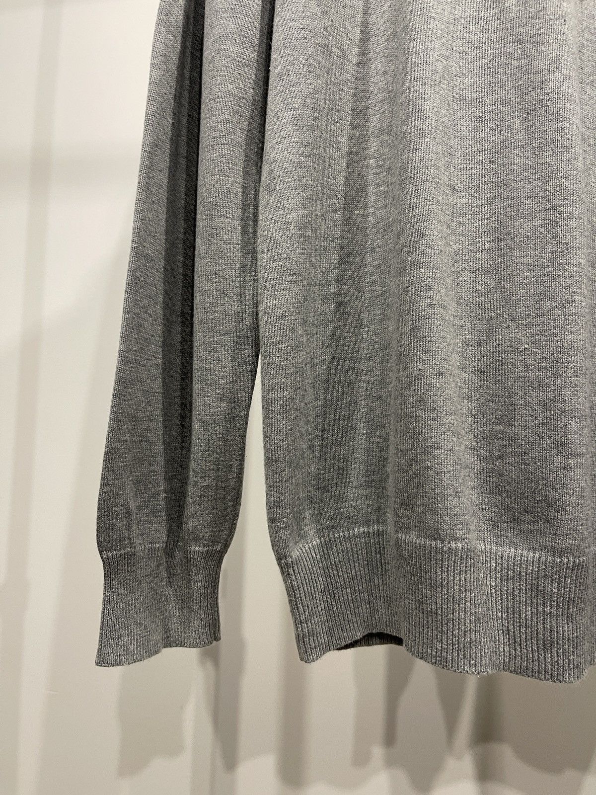 Baracuta Baracuta Luxury Mid-Grey Marl Cotton Knit Crewneck Sweater L Size US L / EU 52-54 / 3 - 3 Thumbnail