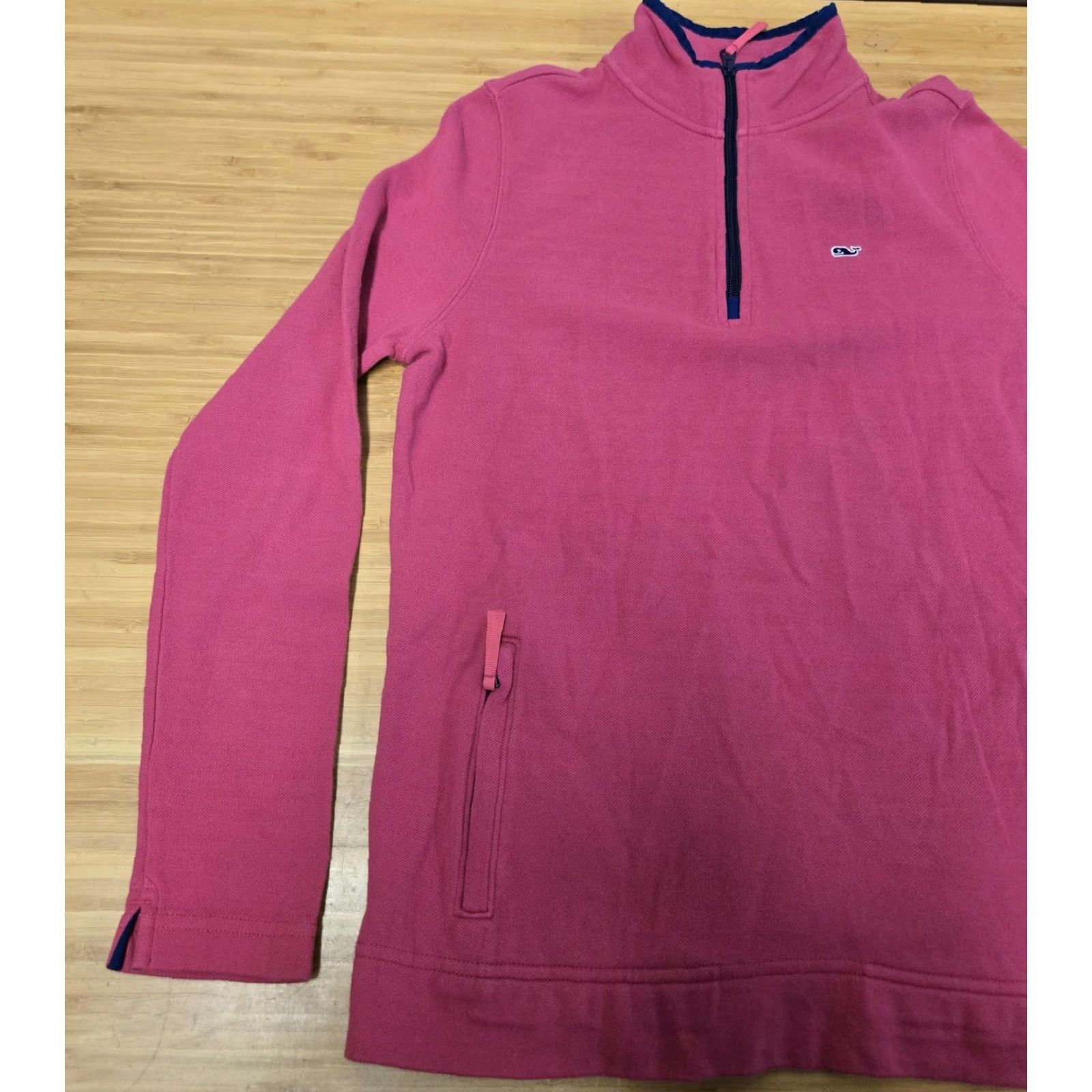 Vineyard Vines VINEYARD VINES Pullover Womens XS Pink Performance Quarter Zip Whale Logo Top Size XS / US 0-2 / IT 36-38 - 3 Thumbnail