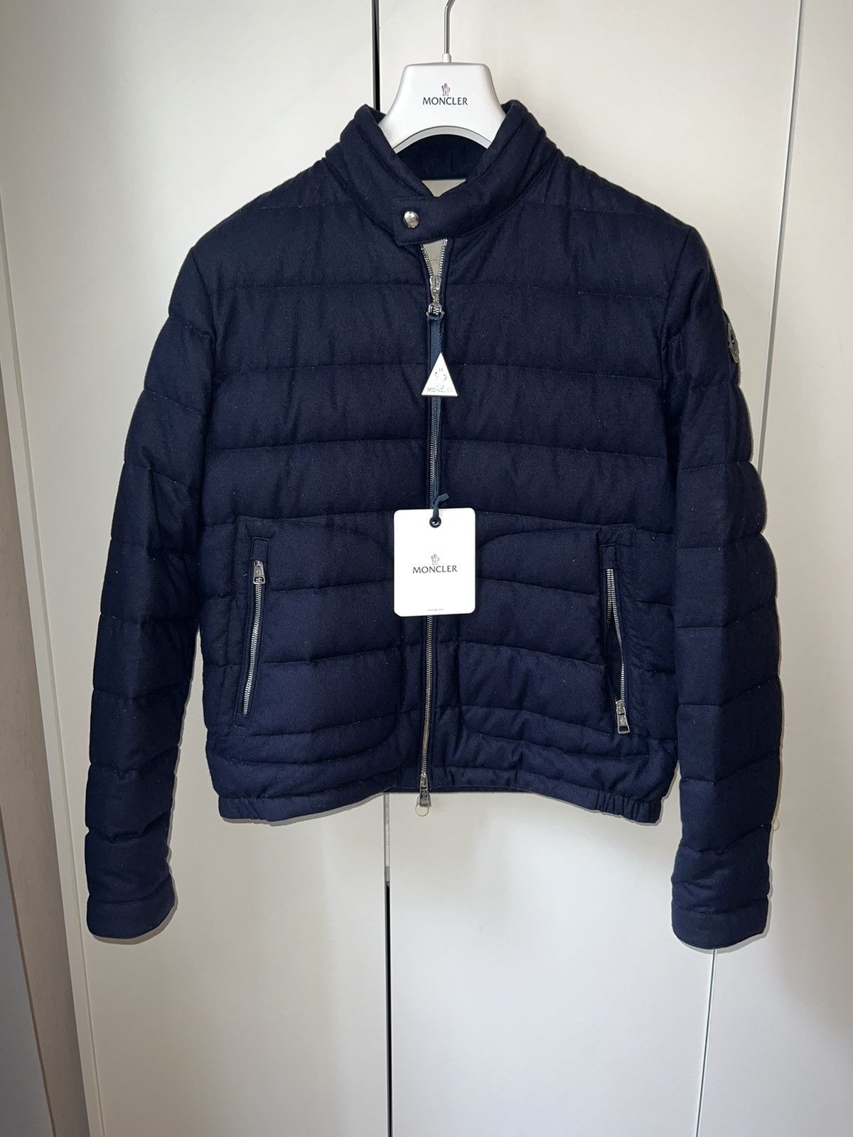 image of Moncler Light Jacket Cashmere in Blue, Men's (Size Medium)