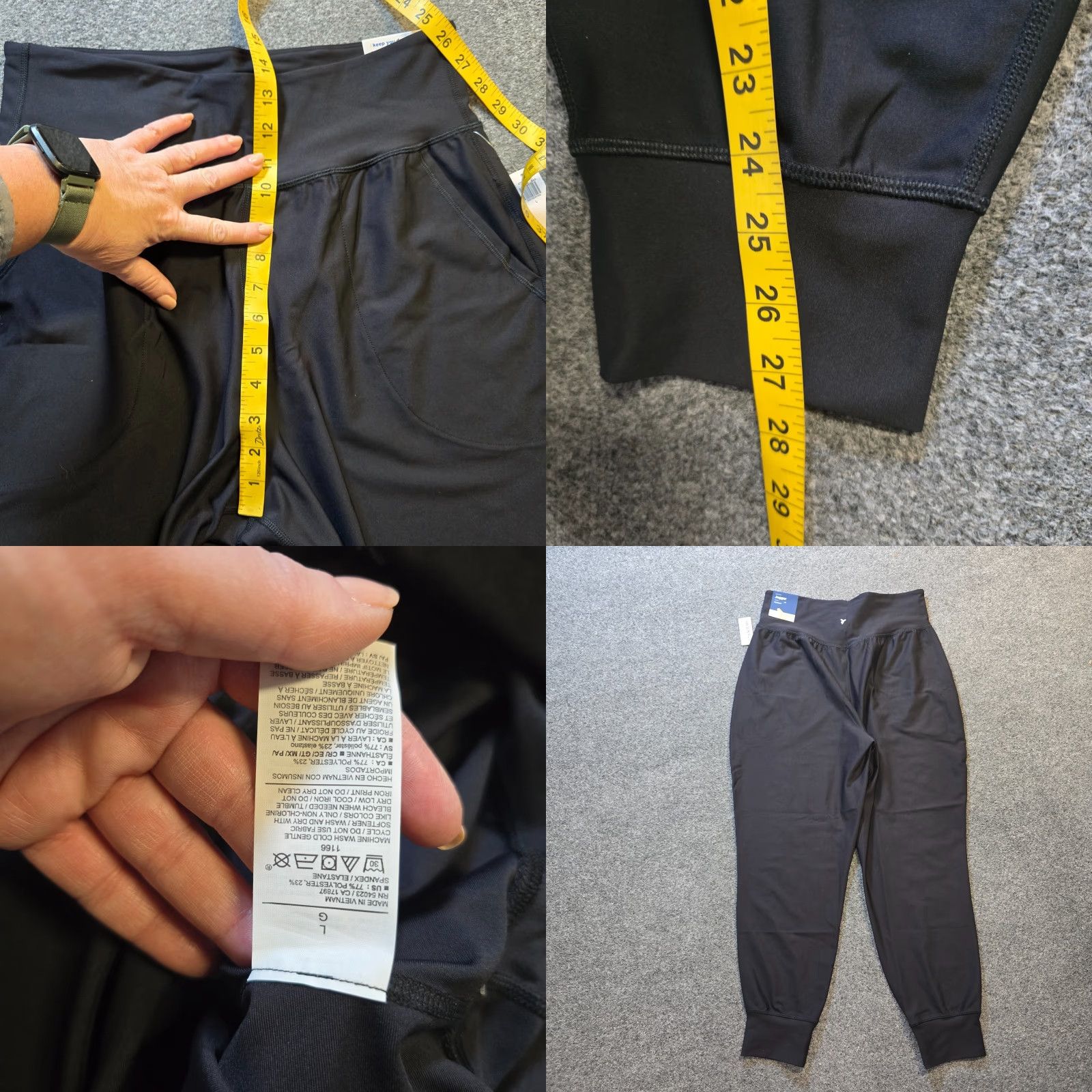 Old Navy Old Navy Pants Women Large Black Powersoft Jogger Pull On Capsule Athletic Size 36" / US 14 / IT 50 - 8 Thumbnail