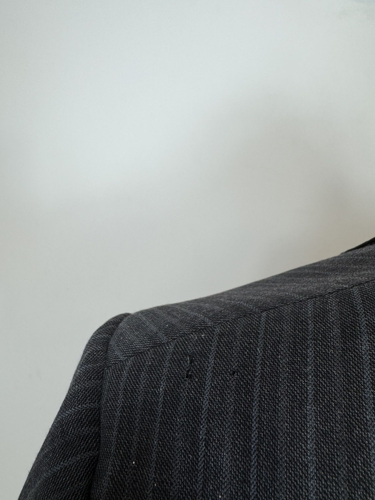 Ermenegildo Zegna Ermenegildo Zegna Su Misura Men’s Gray Striped Wool Blazer Size 38R - 16 Thumbnail