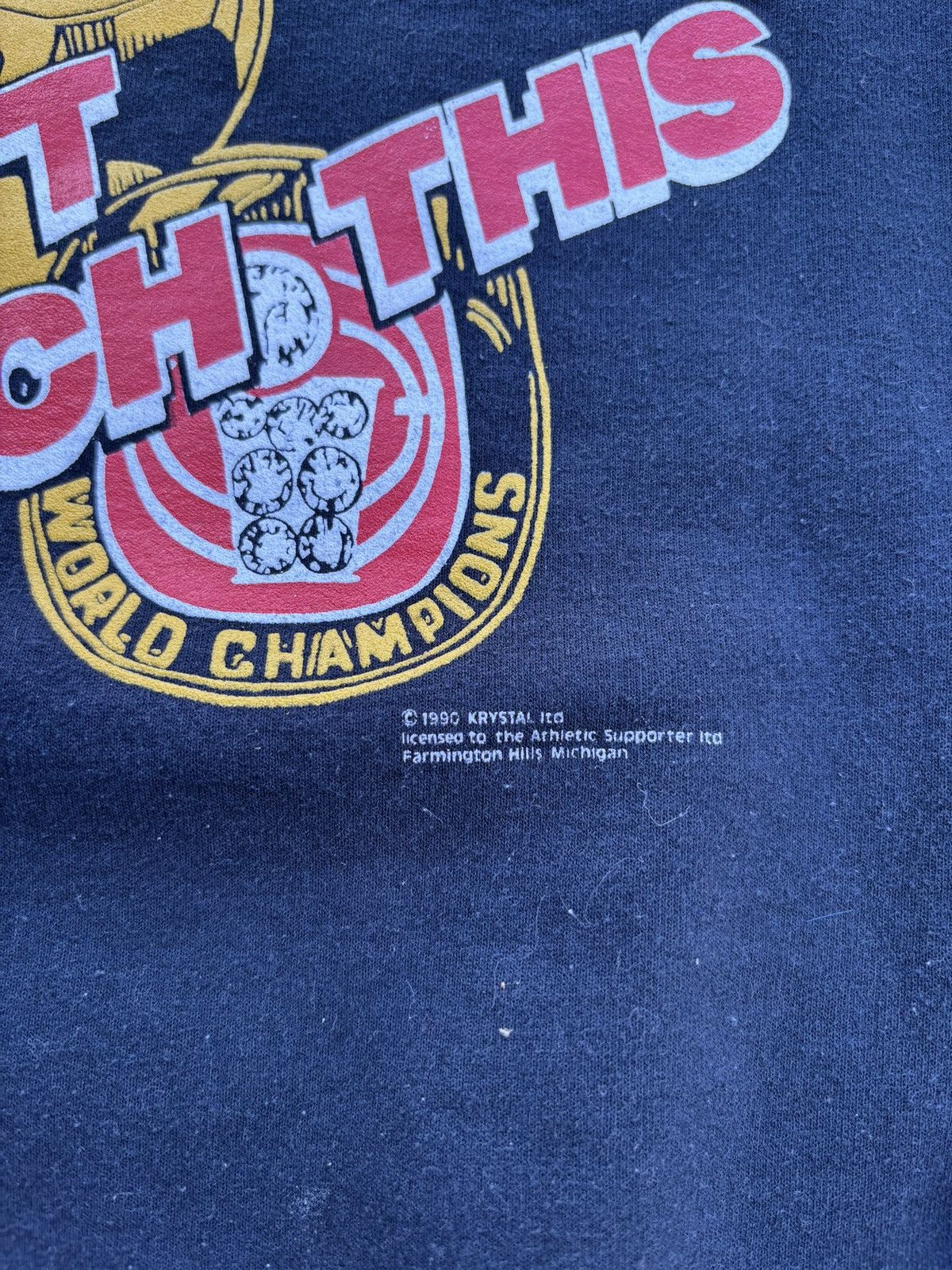 Vintage RARE Vintage 1990 Detroit Pistons Bad Boys Hammer Time Crew Size US XL / EU 56 / 4 - 6 Thumbnail