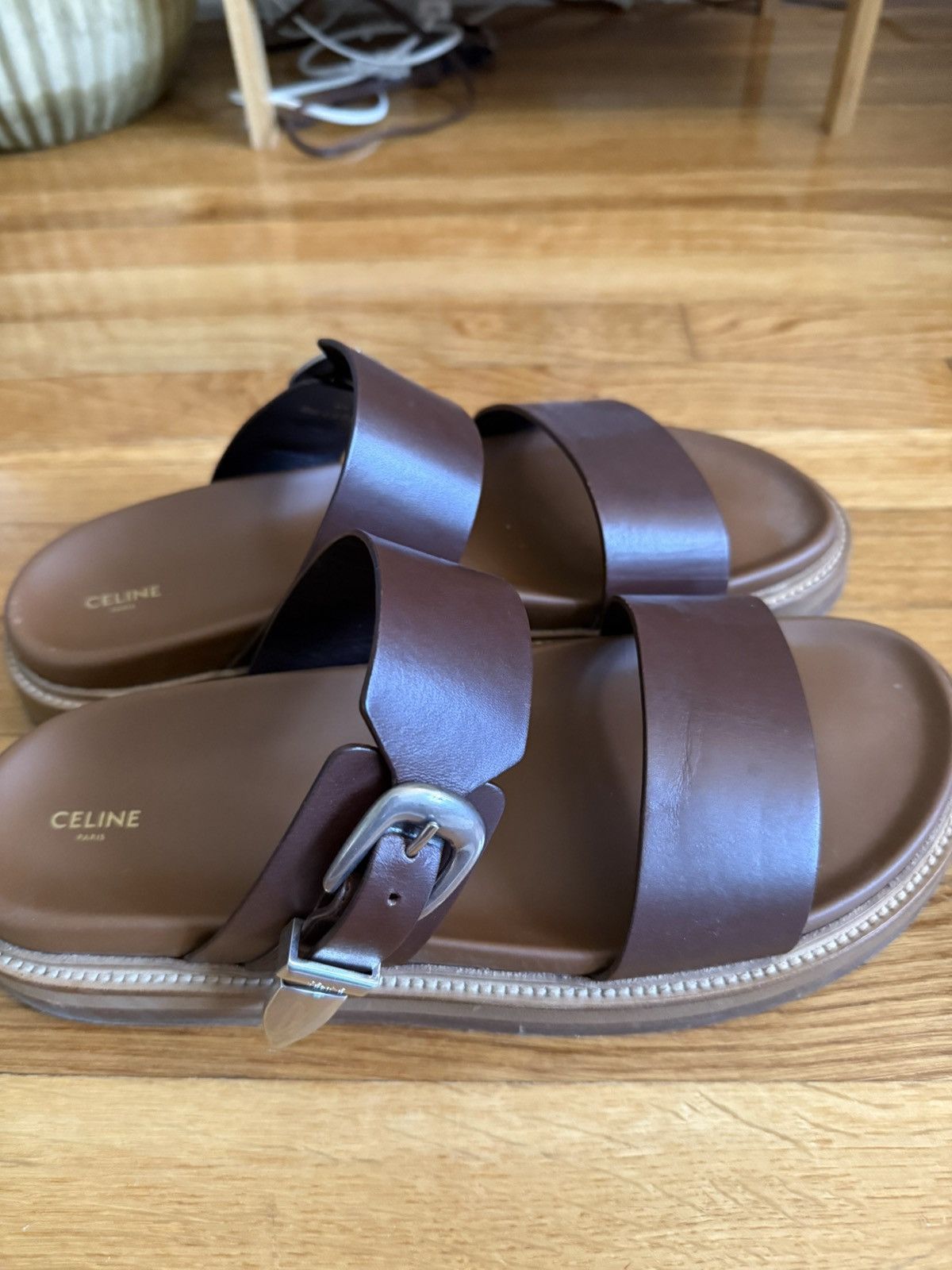Celine Celine leather slipper Size US 11 / EU 44 - 3 Thumbnail