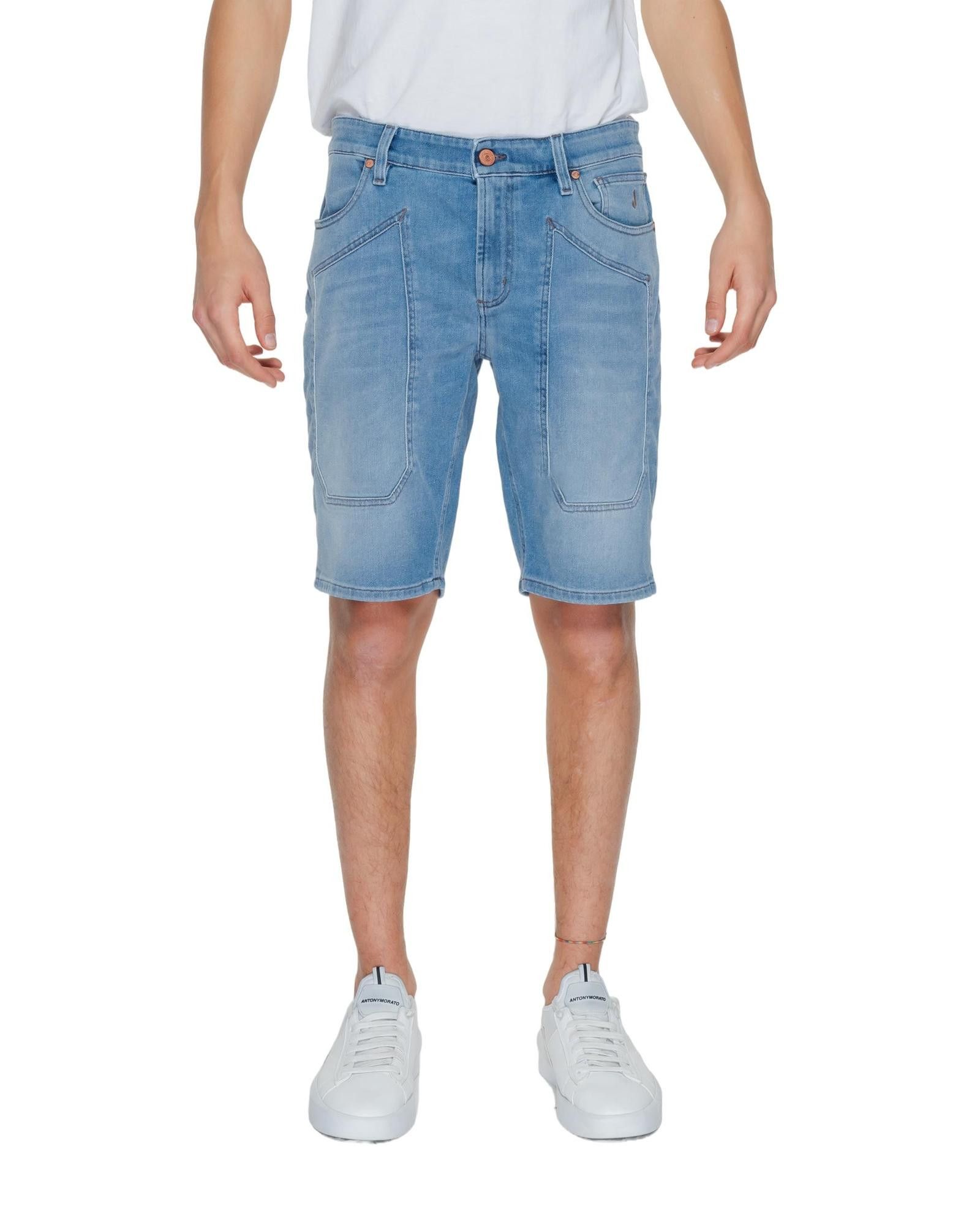 image of Jeckerson Plain Shorts With Multiple Pockets in Blue, Men's (Size 33)