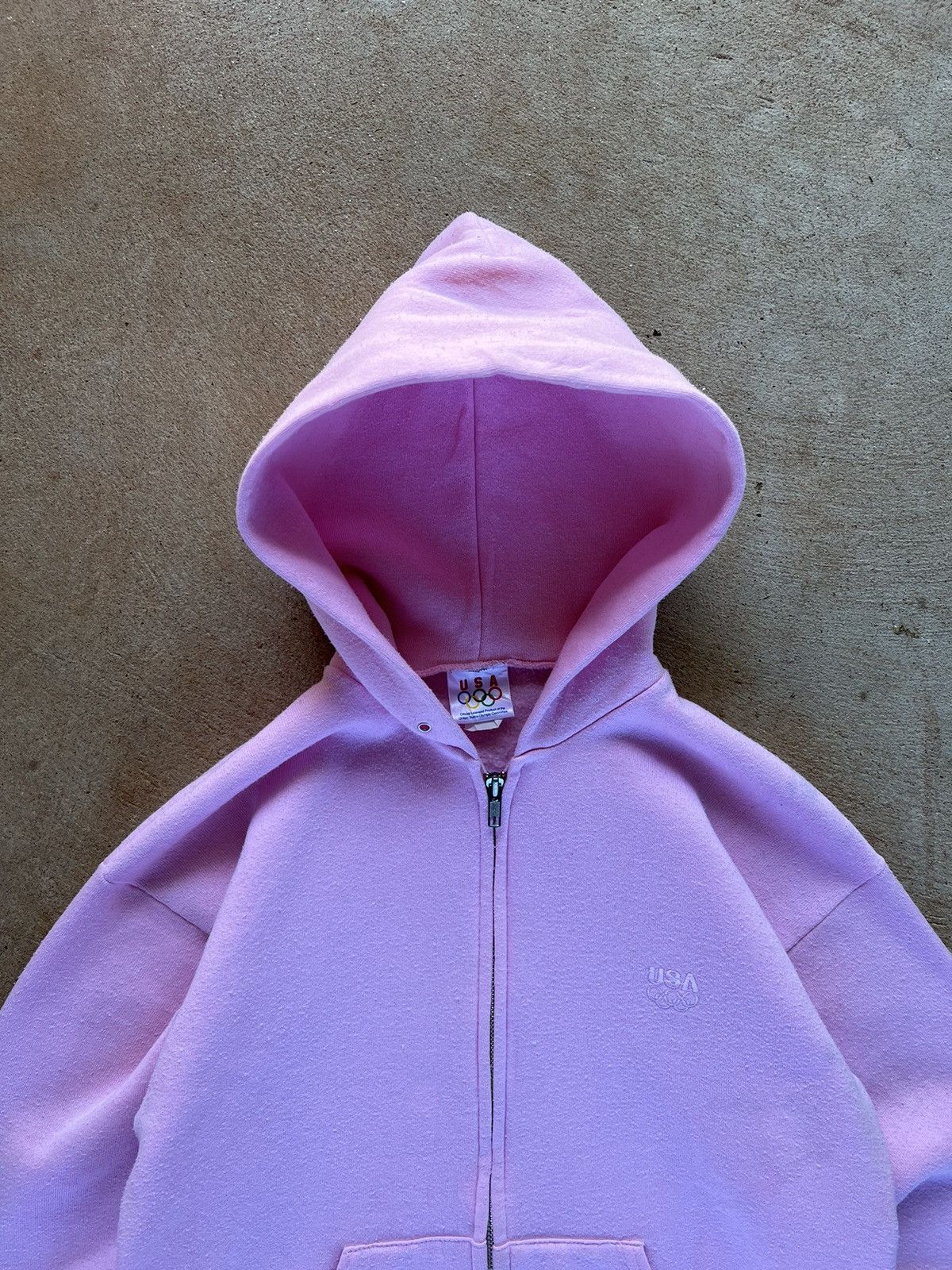USA Olympics × Vintage Vintage USA Olympic Pink Boxy Zip Up Hoodie Size US S / EU 44-46 / 1 - 2 Thumbnail