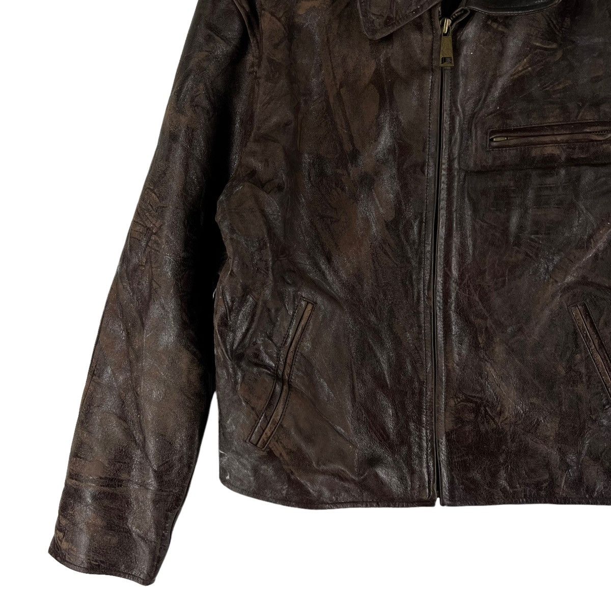Marlboro 🔥VINTAGE BIKER GENUINE LEATHER JACKET FLY MARLBORO Size US S / EU 44-46 / 1 - 3 Thumbnail