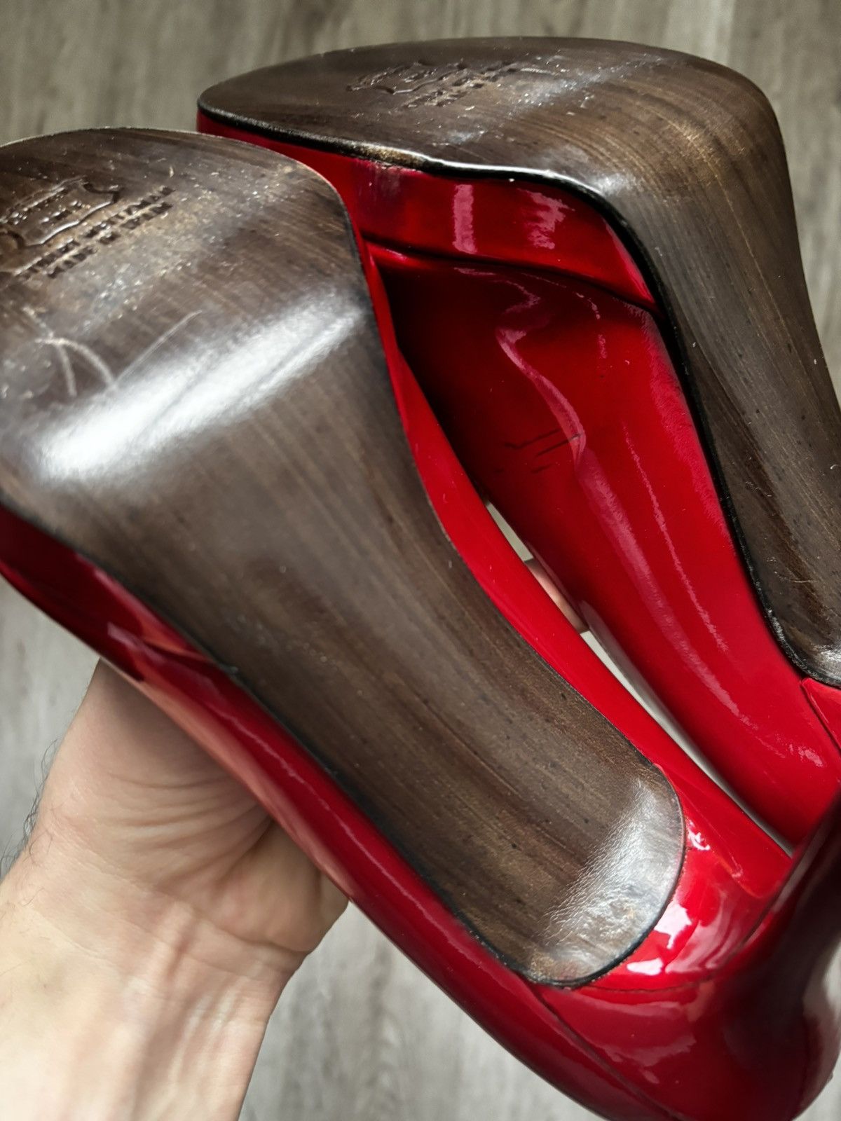Stuart Weitzman Stuart Weitzman Red Patent Leather Platform Heels Minor Flaw Size US 9 / IT 39 - 9 Thumbnail