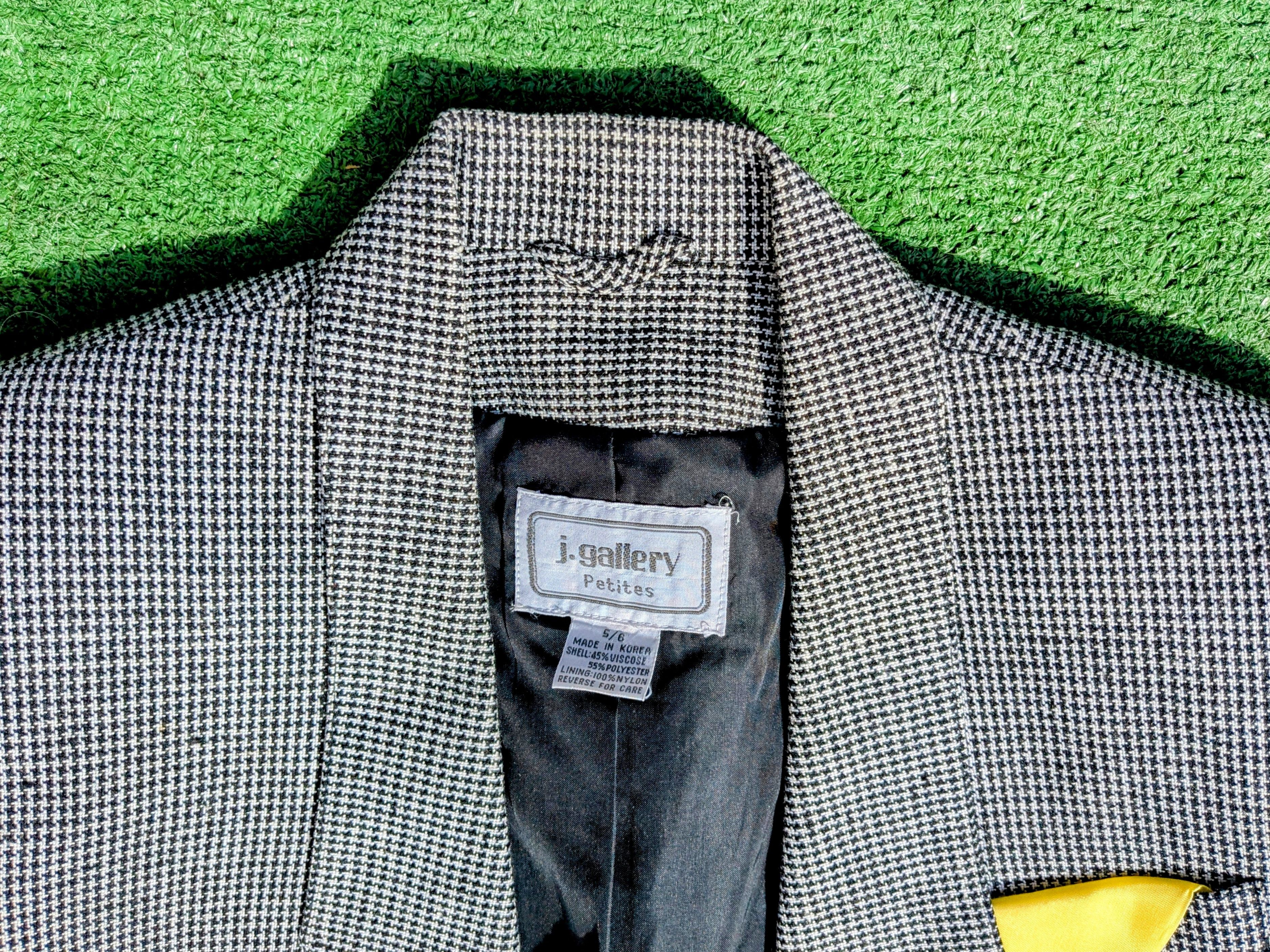 Designer J.Gallery Houndstooth Blazer+Tapa Maxi Skirt 2pc Suit Outfit Size XS / US 0-2 / IT 36-38 - 5 Thumbnail