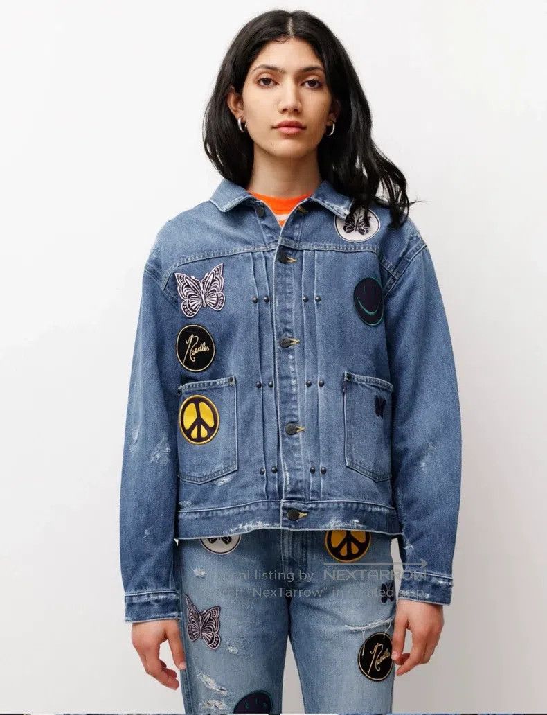 Needles Needles Embroidered denim jacket Size US L / EU 52-54 / 3 - 8 Thumbnail