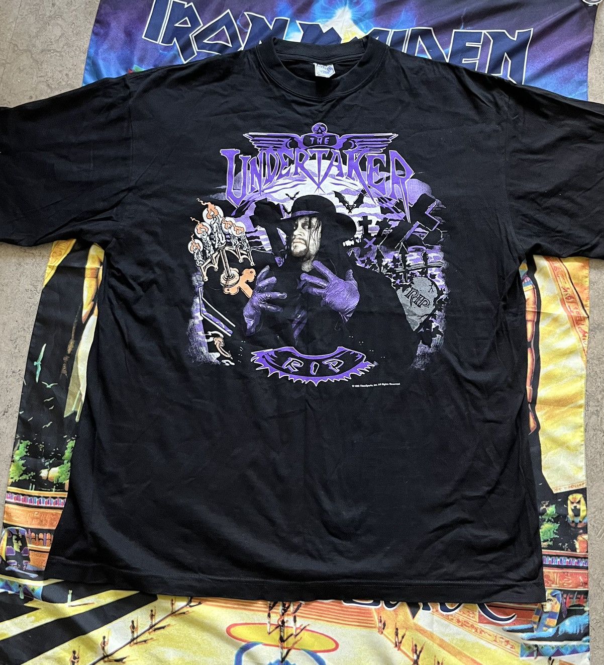 Vintage Vintage Undertaker Wrestling Shirt XL 90s Size US XL / EU 56 / 4 - 1 Thumbnail