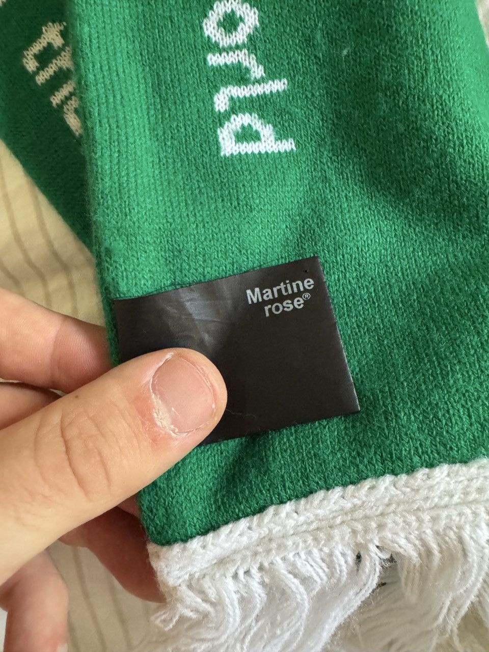 Martine Rose Martine Rose Green and Black Football Scarf Size ONE SIZE - 2 Thumbnail