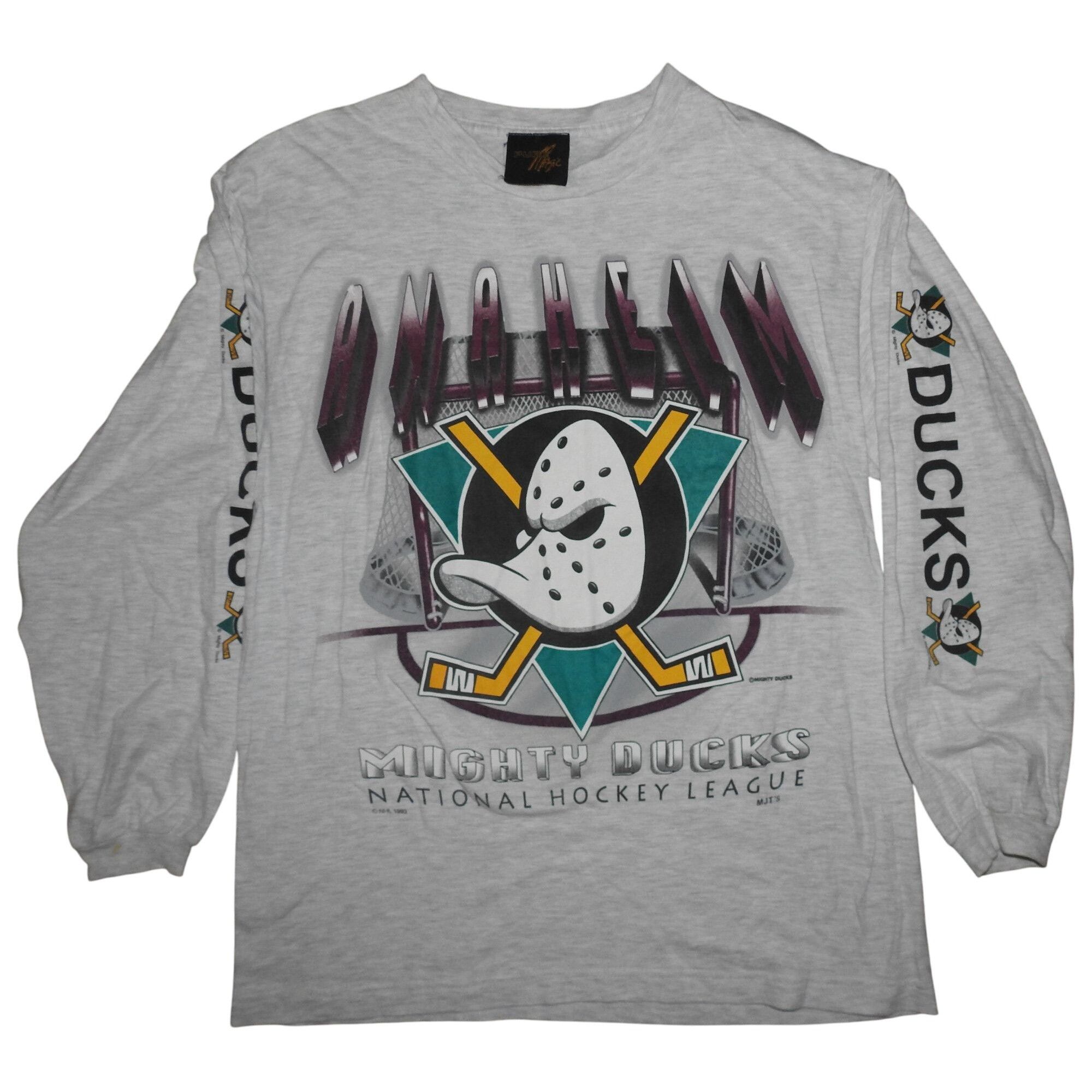 NHL Vintage 1993 Anaheim Mighty Ducks Pure Magic Long Sleeve T-S Size US M / EU 48-50 / 2 - 2 Thumbnail