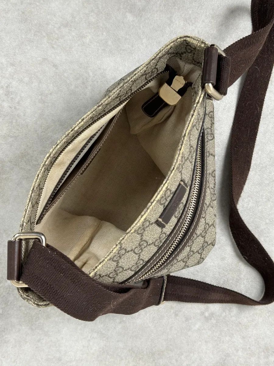 Gucci Gucci Beige Canvas Monogrammed Shoulder Bag Size ONE SIZE - 9 Thumbnail