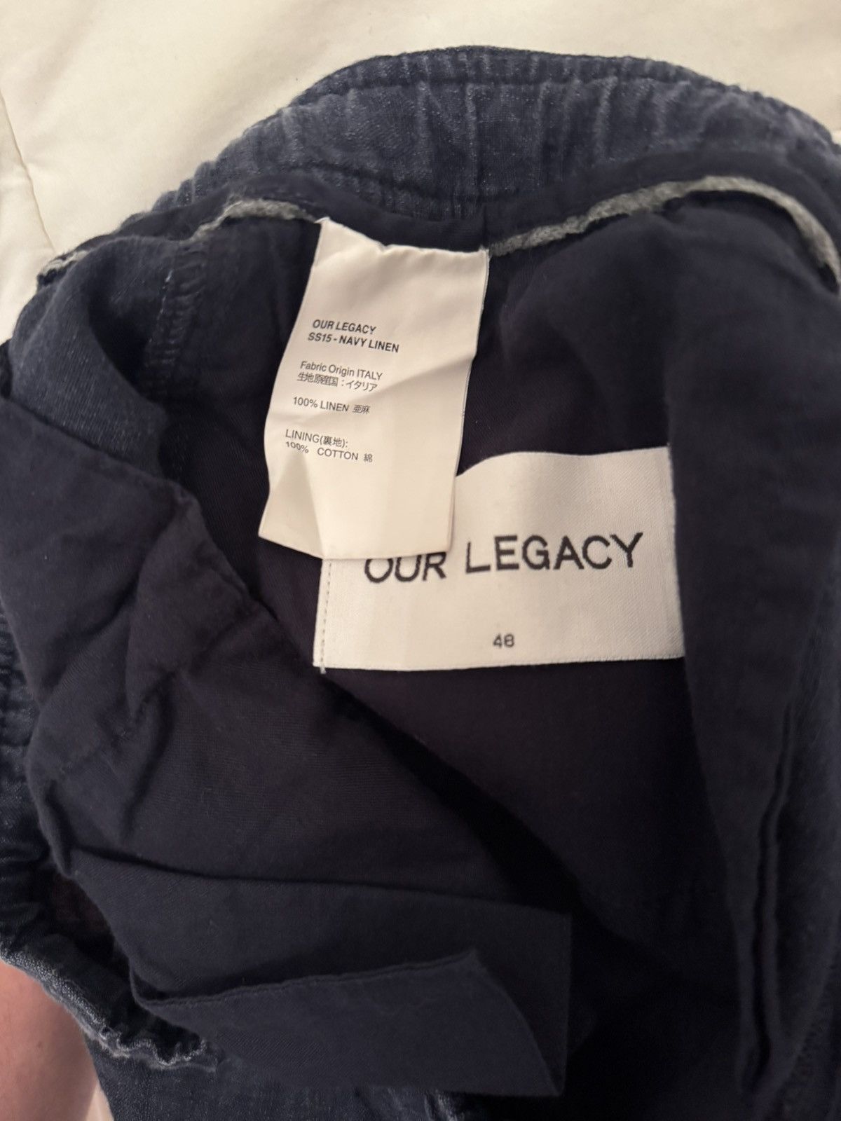 Our Legacy Our Legacy Navy Linen Shorts Size M Size US 32 / EU 48 - 5 Thumbnail
