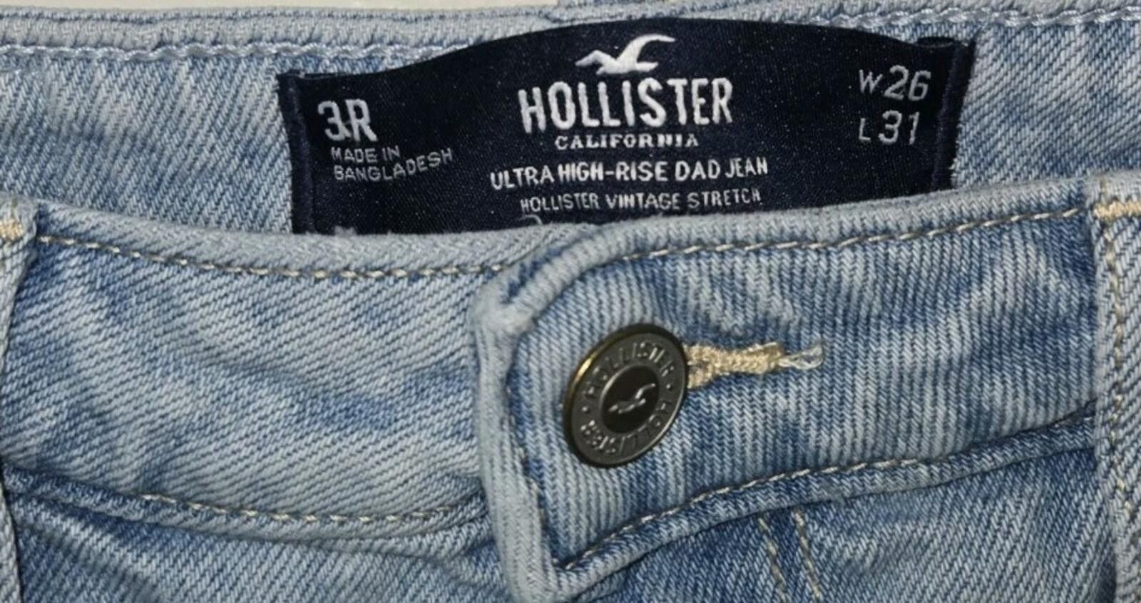 Hollister Hollister High Rise Two Tone Blue Cropped Roller Jeans 26x31 Size 26" / US 2 / IT 38 - 3 Thumbnail
