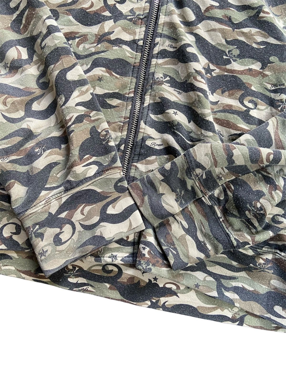 Roen ROEN SKULL ARMY ZIP HOODIE Size US L / EU 52-54 / 3 - 8 Thumbnail