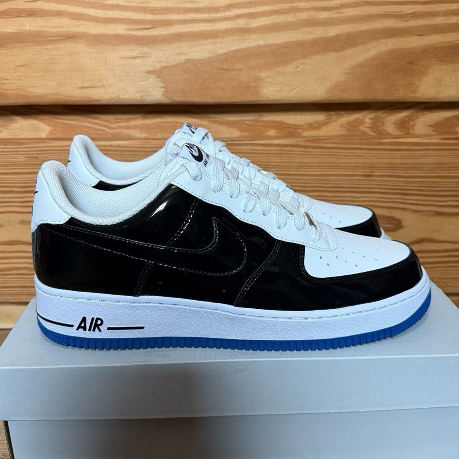 Nike 2014 Nike Air Force 1 Concord Patent Black White Game Royal Size US 10 / EU 43 - 8 Thumbnail