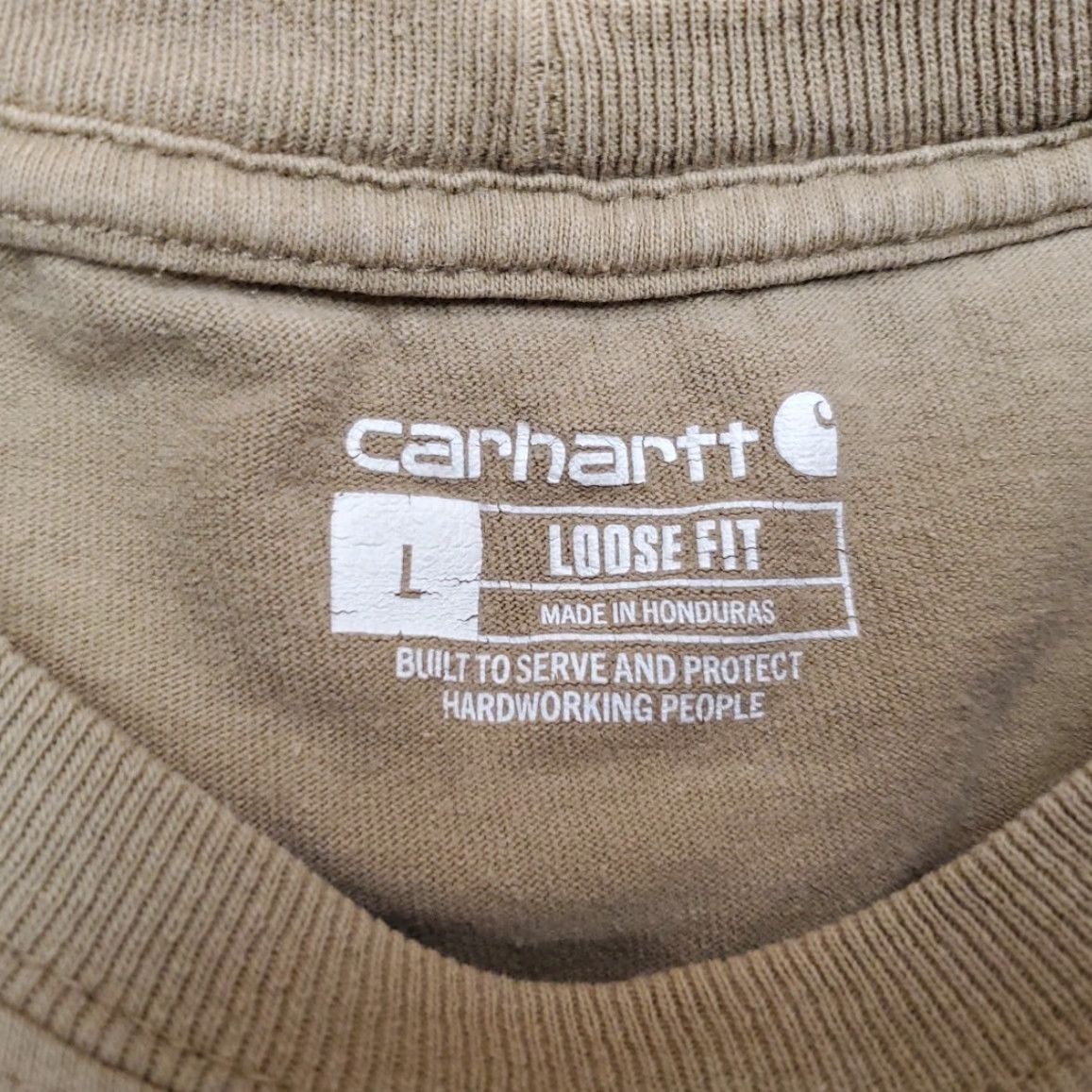 Carhartt VINTAGE Carhartt Shirt Men L Beige Loose Short Sleeve Crewneck Pocket Work Tee Size US L / EU 52-54 / 3 - 4 Thumbnail